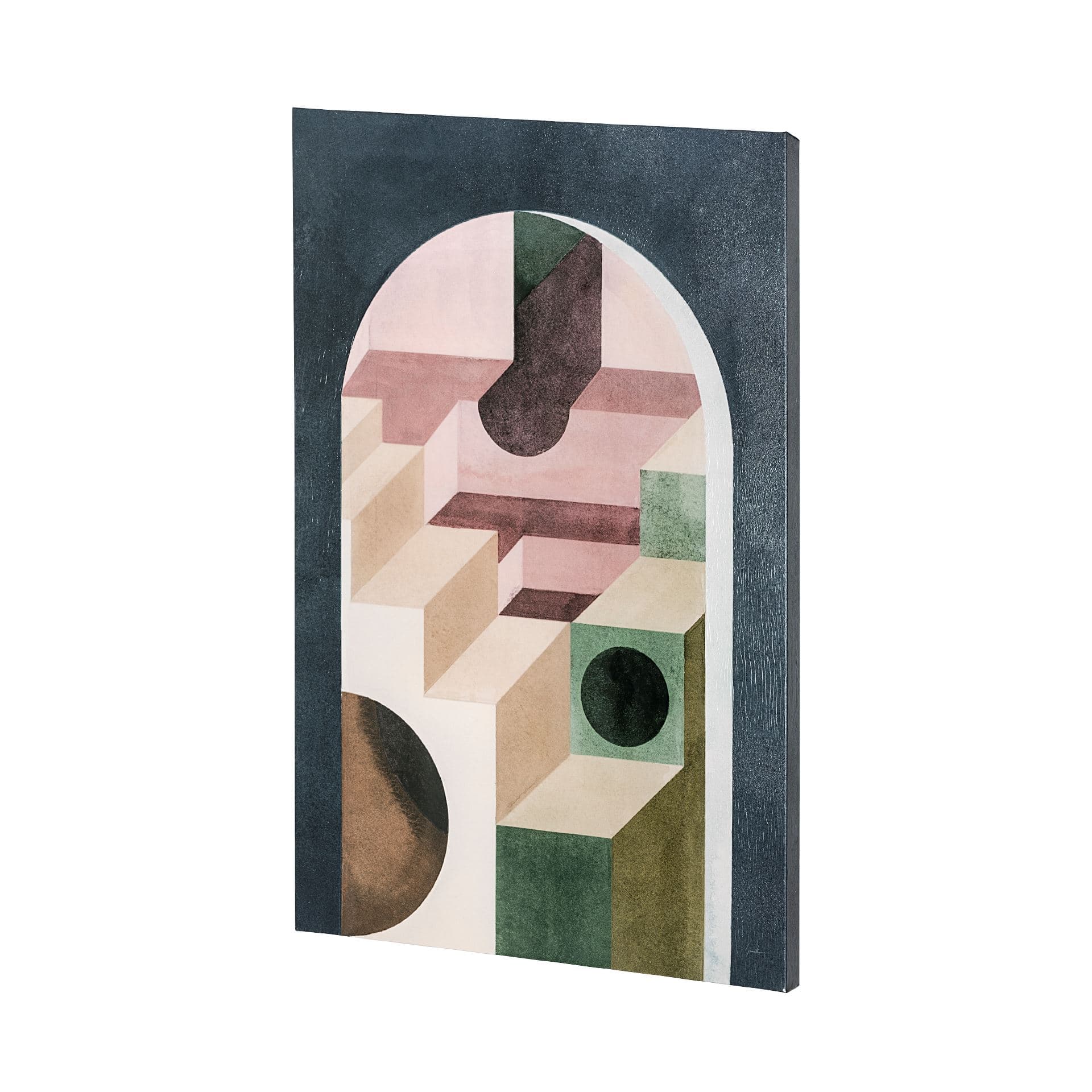 Labyrinth II Multi Color by Mercana Studio a Hand Embellished Textured Canvas — product photograph
