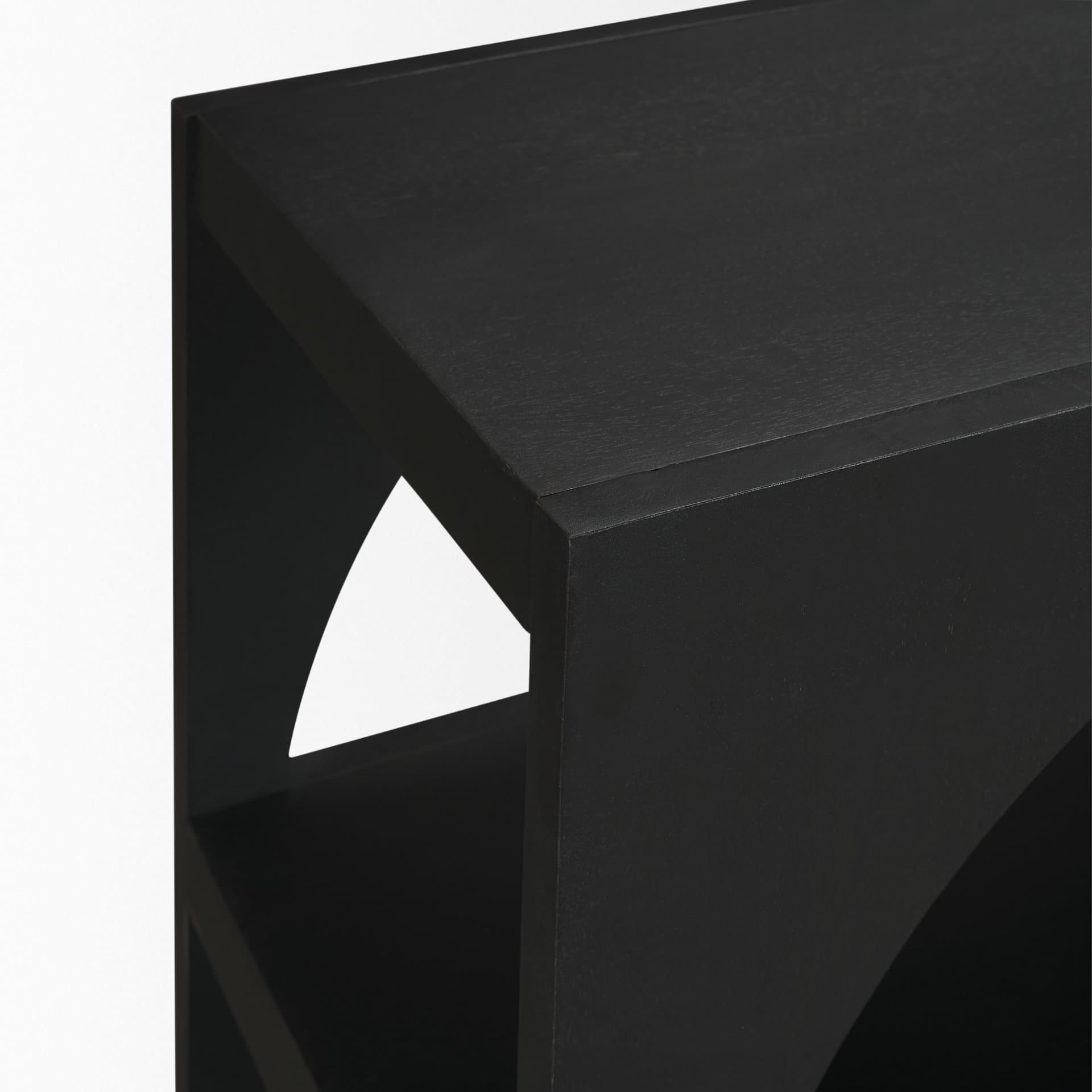 Bela 80" Matte Black Wood Arched Console Table — product photograph