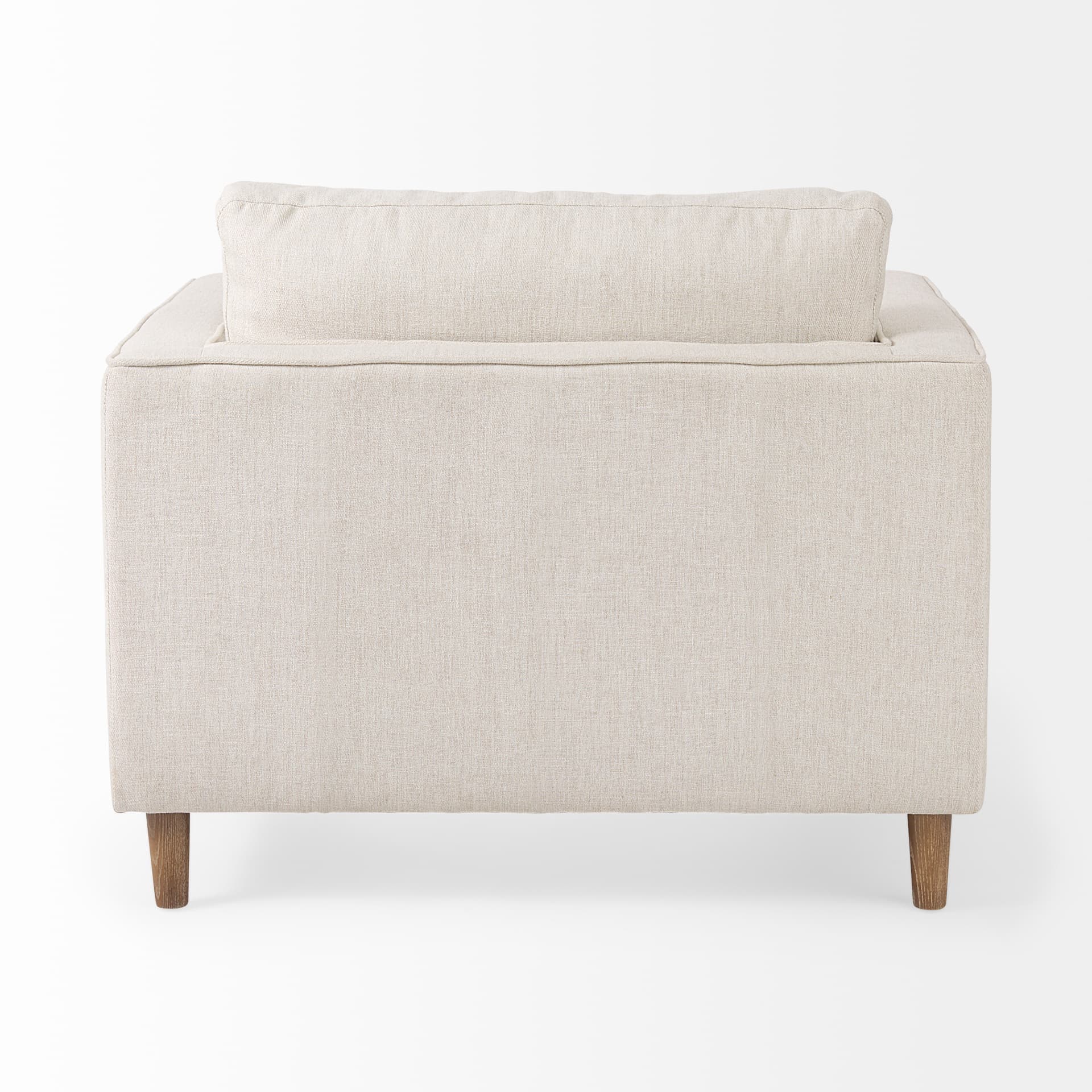 Loretta 40.7L x 36.2W x 33.9H Cream Fabric Chair W/ Two Bolster Cushions — product photograph