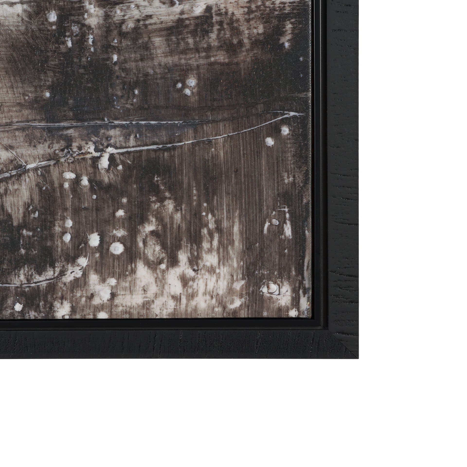 Blk Wht Bronze II by Jennifer Goldberger a Hand Embellished Textured Framed Canvas — product photograph