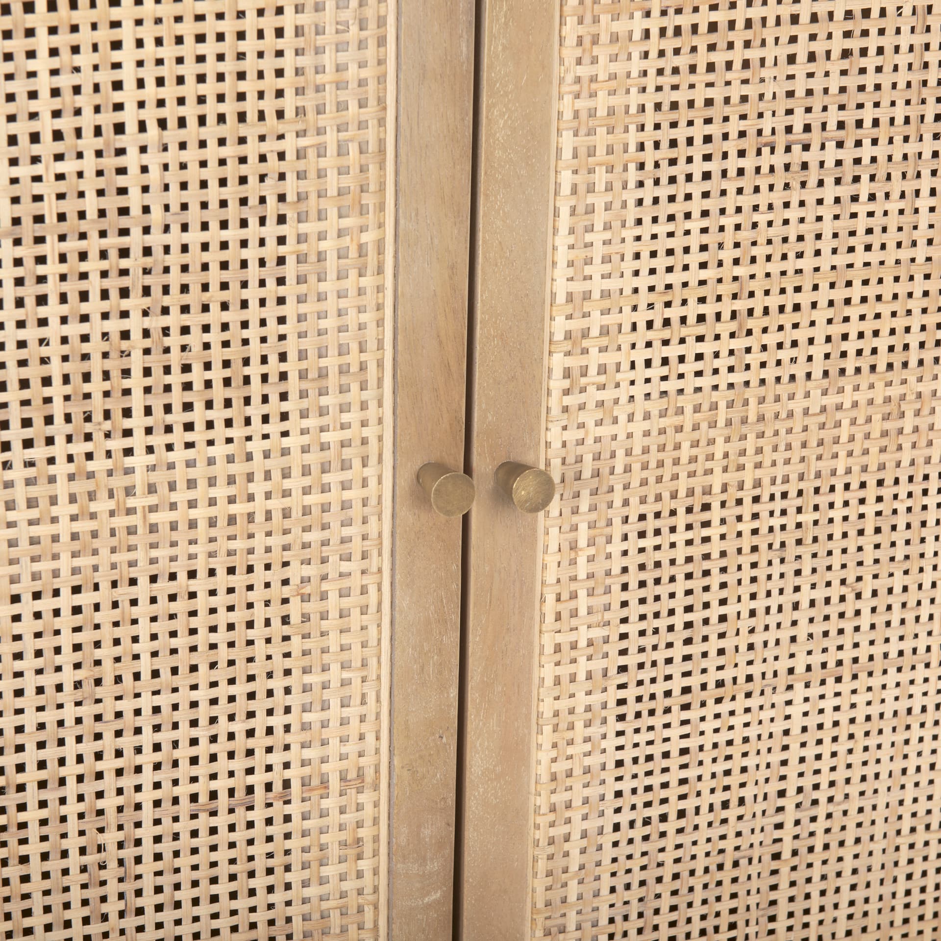 Grier 72" Light Brown Solid Wood W/ Cane Sideboard — product photograph