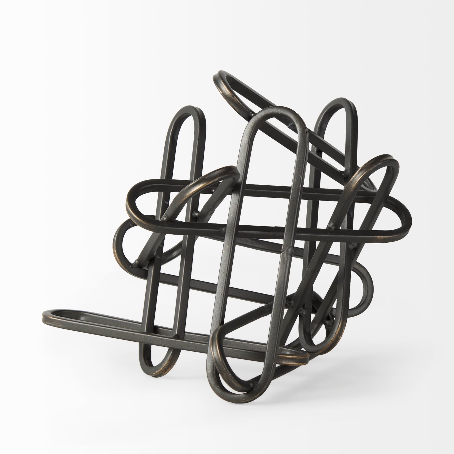 Henderson 10.4L x 8.3W x 7.7H Black Metal Paperclip Decorative Object — product photograph