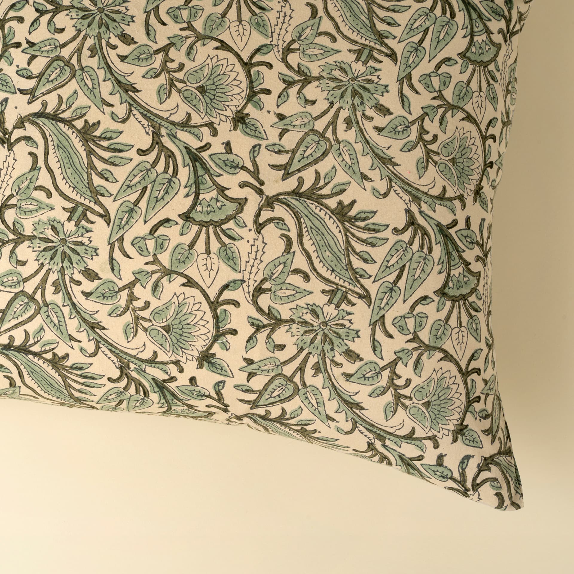 Rupi 20x20 Block Print Pillow Cover w/Filler — product photograph