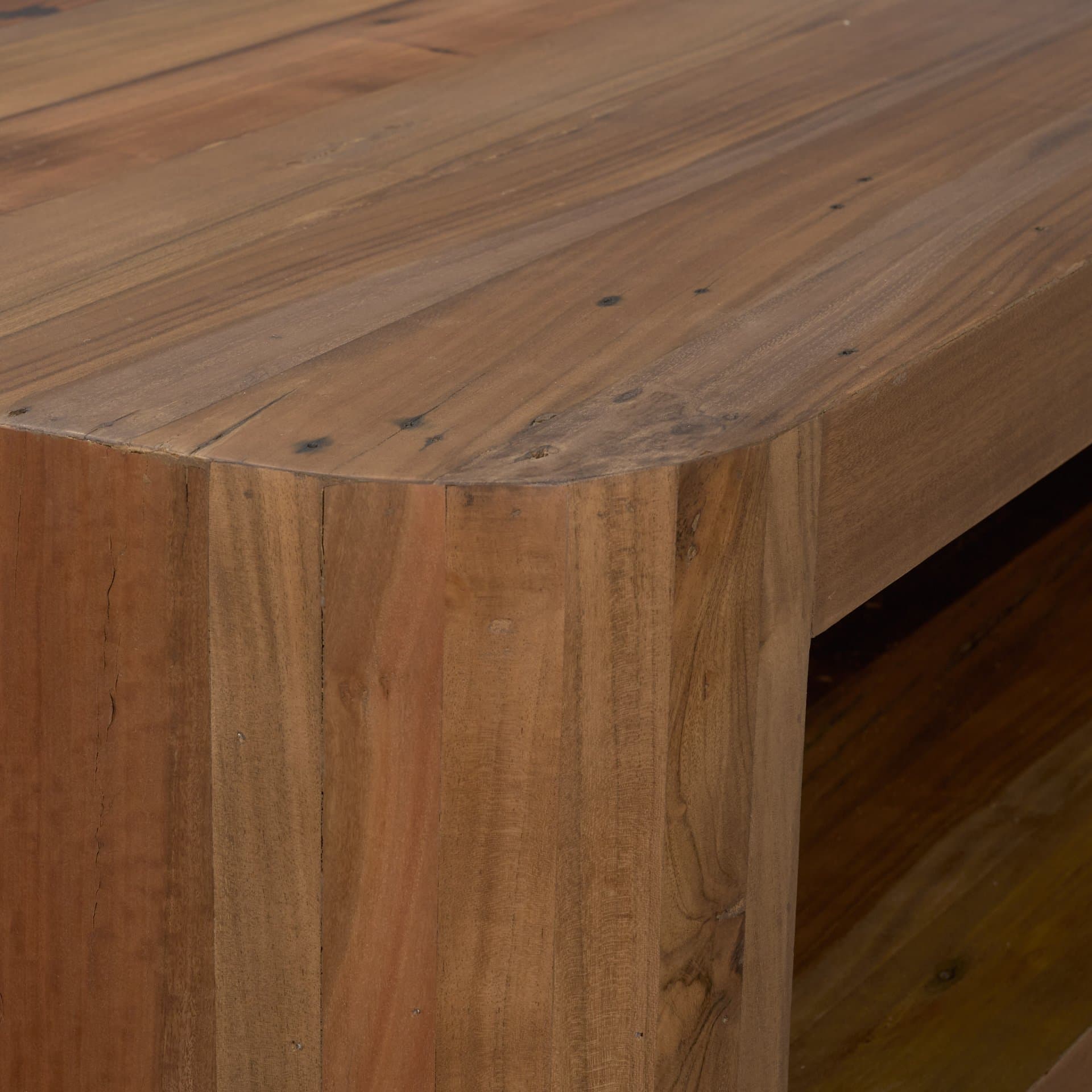 Dunmore Solid Wood Rectangular Open Shelf Coffee Table — product photograph