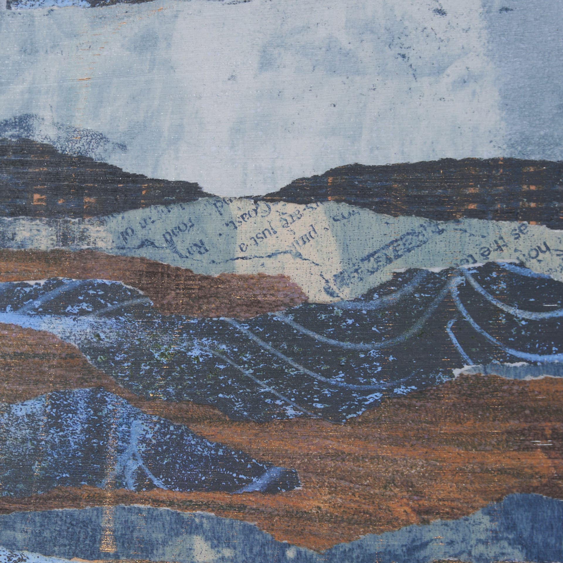 Off In The Distance I by Mercana Studio a Hand Embellished Framed Art Print Matted under Glass — product photograph