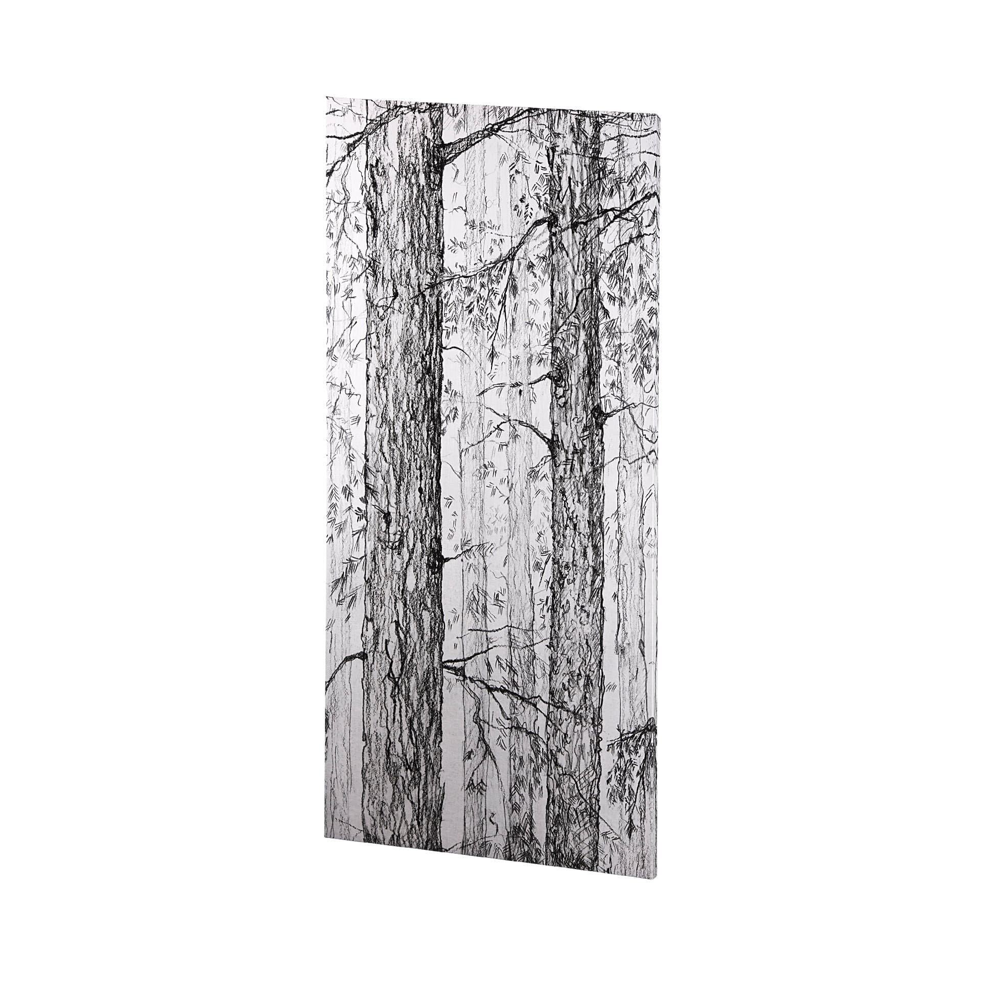 Forest BW I by Ariana a Hand Embellished Textured Canvas — product photograph