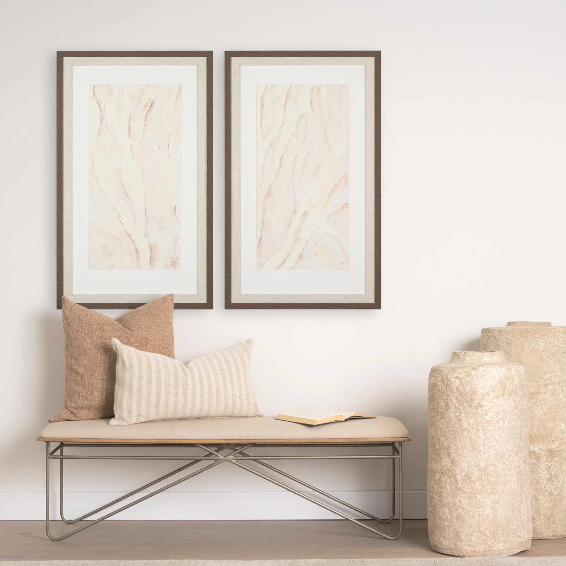 Dune II by Studio M a handmade Original Framed Artwork under Glass — in a styled room