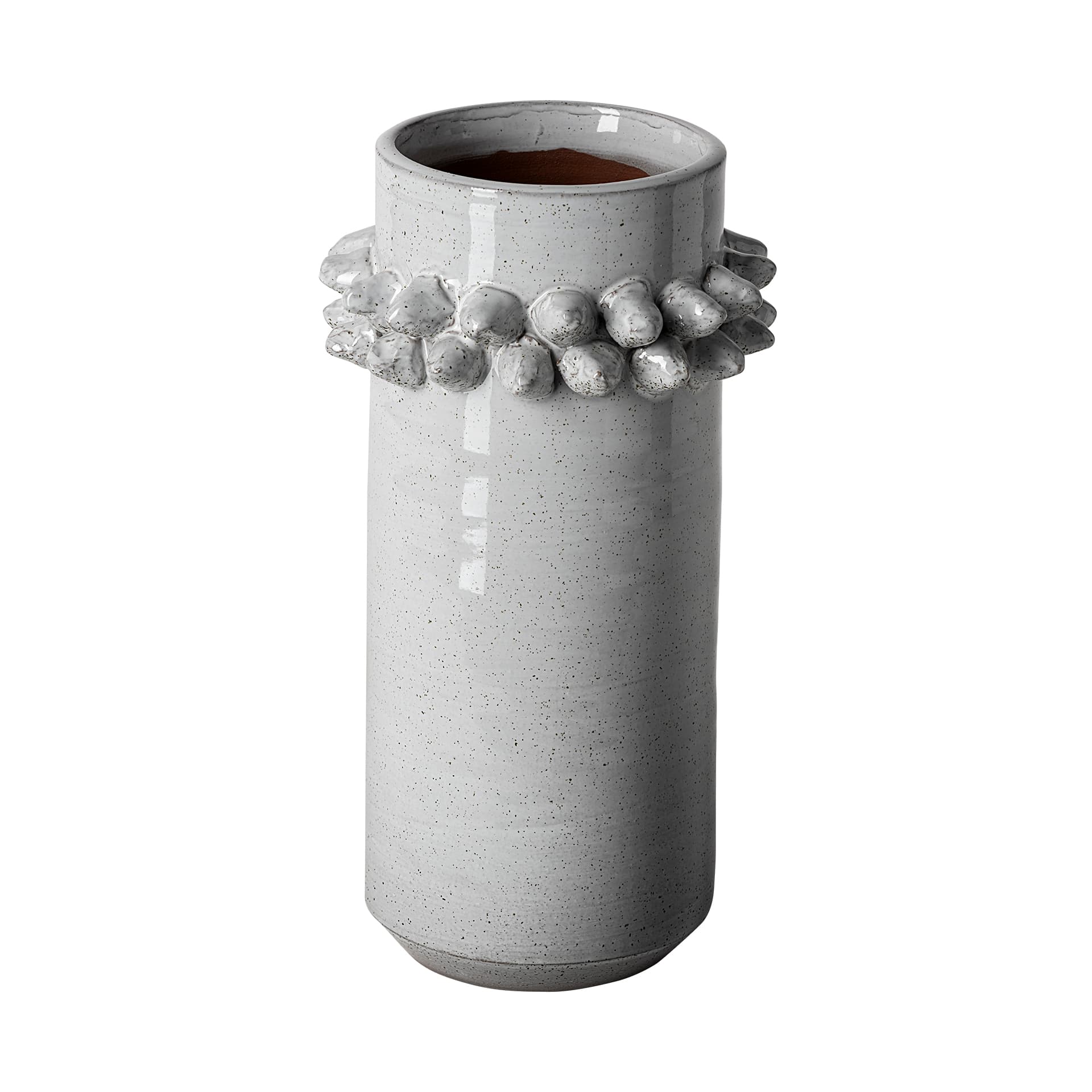 Farmhampton Large Gray Spoked Ceramic Vase — product photograph