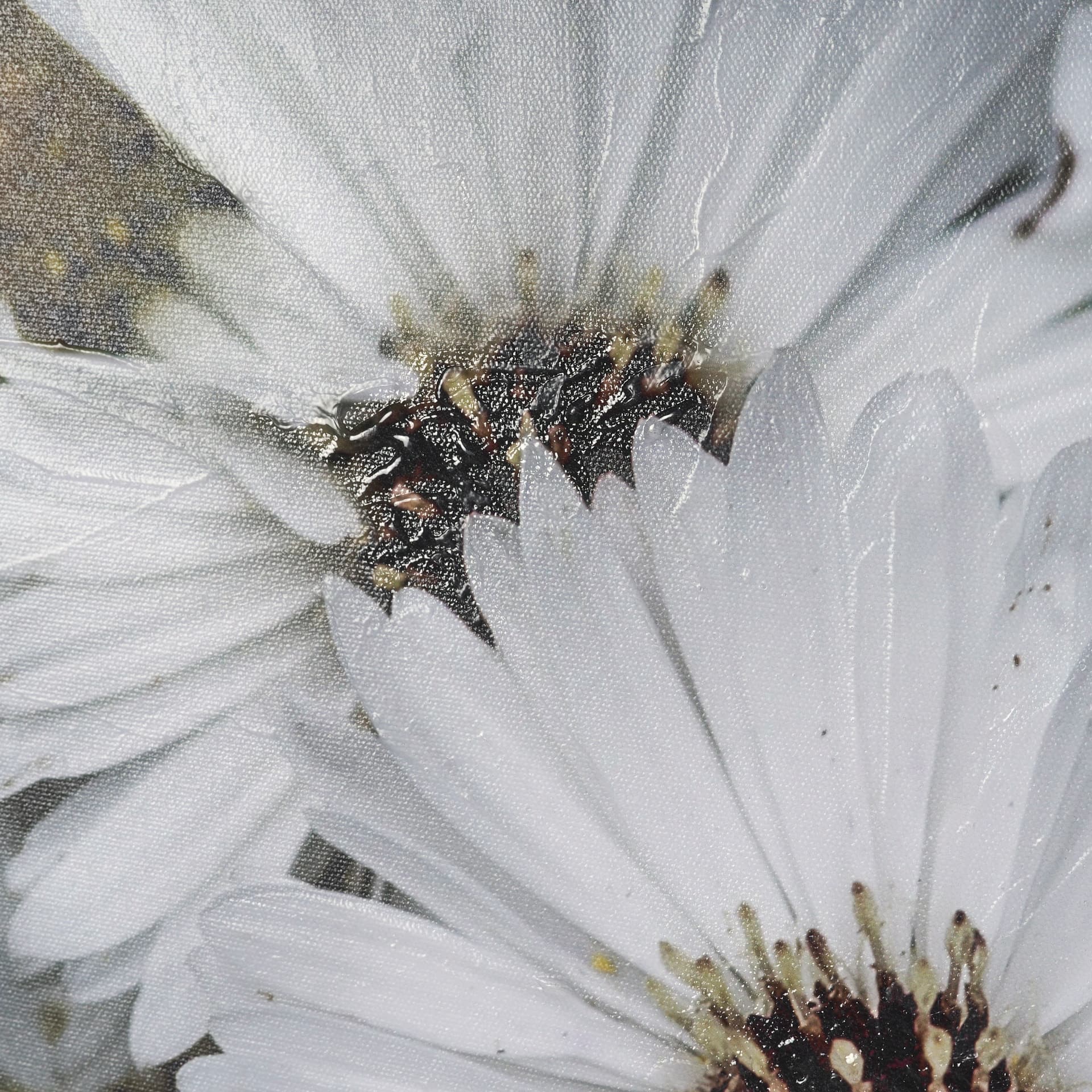 Tiny Flowers 3 by Mareike Bohmer Hand-Embellished Textured Framed Canvas Art Print — product photograph