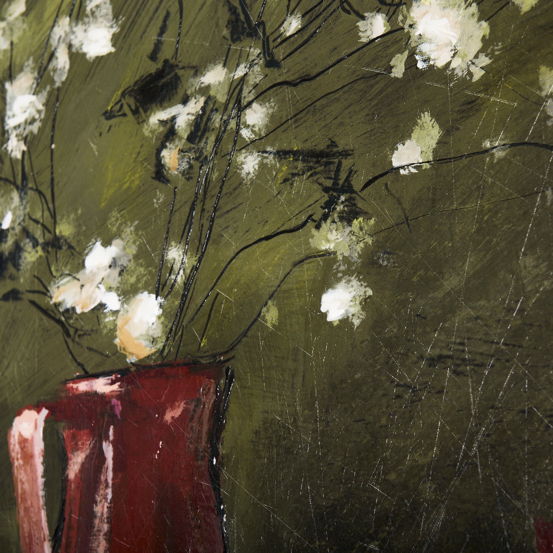 Still Life with Crock by Mercana Studio a Hand Embellished Textured Canvas — product photograph