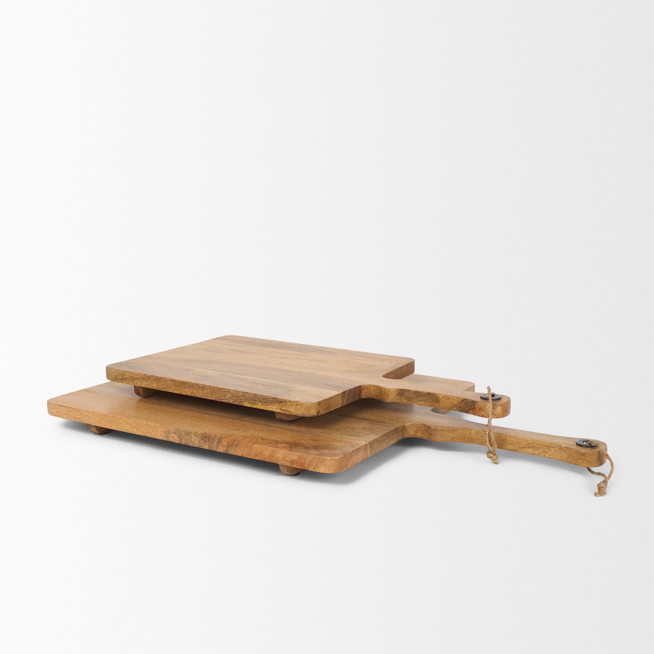 Khana Natural Solid Wood Square Serving Boards — product photograph