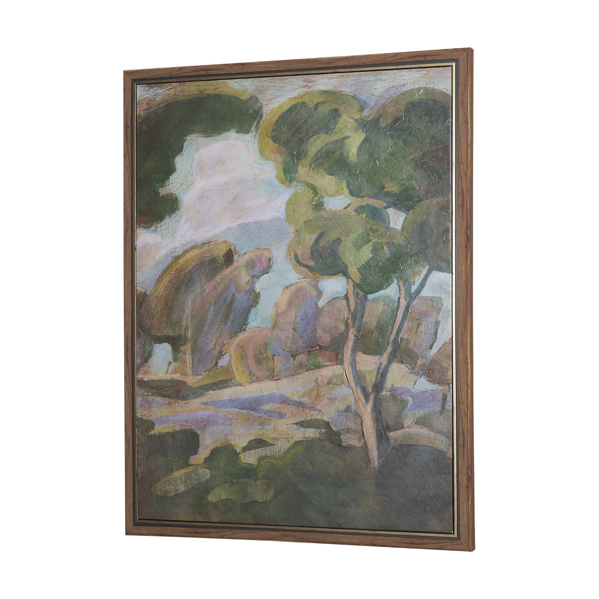 Landscape Tapestry II by Mercana Studio Hand-Embellished Textured Framed Canvas Artwork — product photograph
