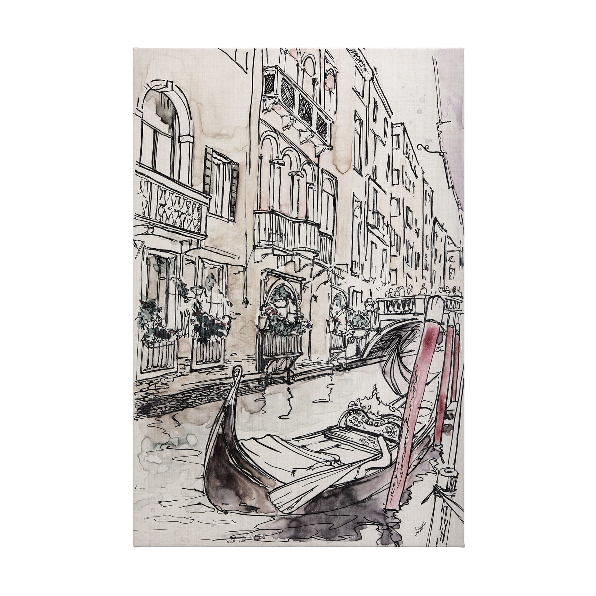 Travel Memories V by Mercana Studio a Hand Embellished Textured Canvas — product photograph