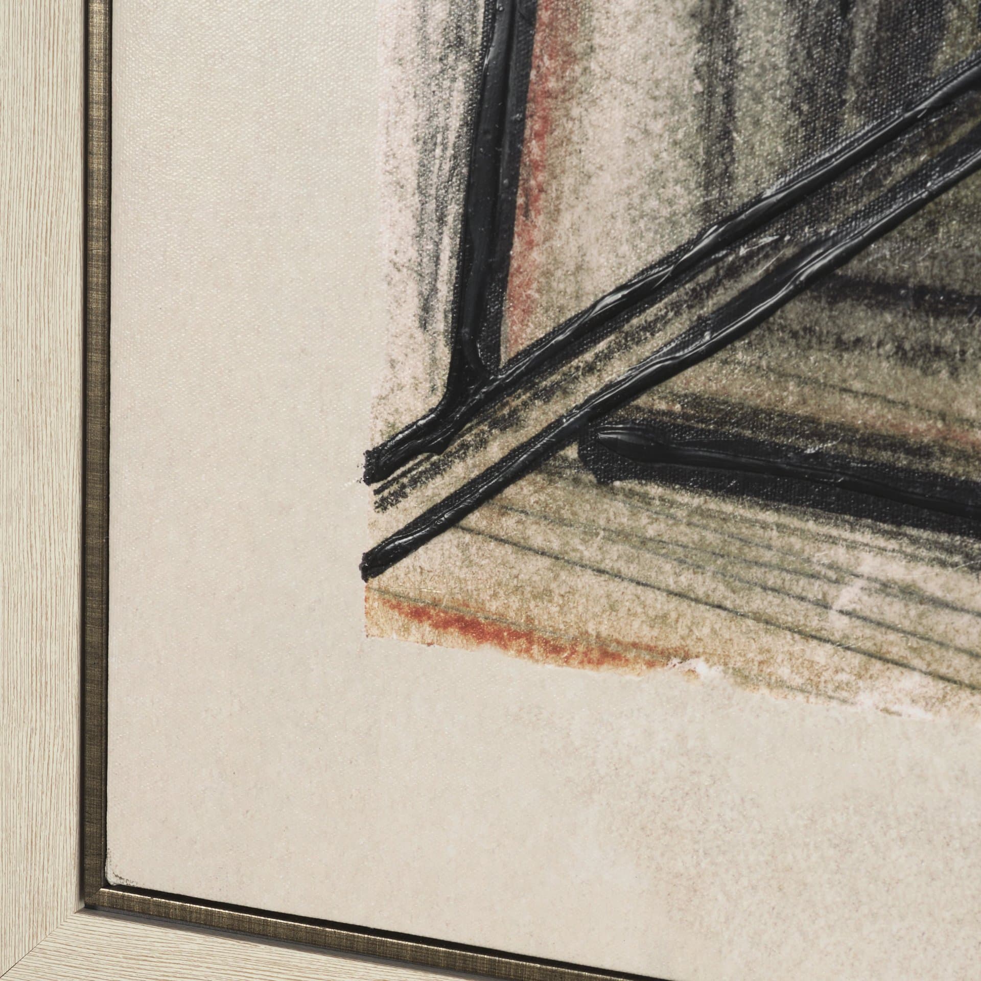 Seam I by Chad Warren a Hand Embellished Textured Framed Canvas — product photograph