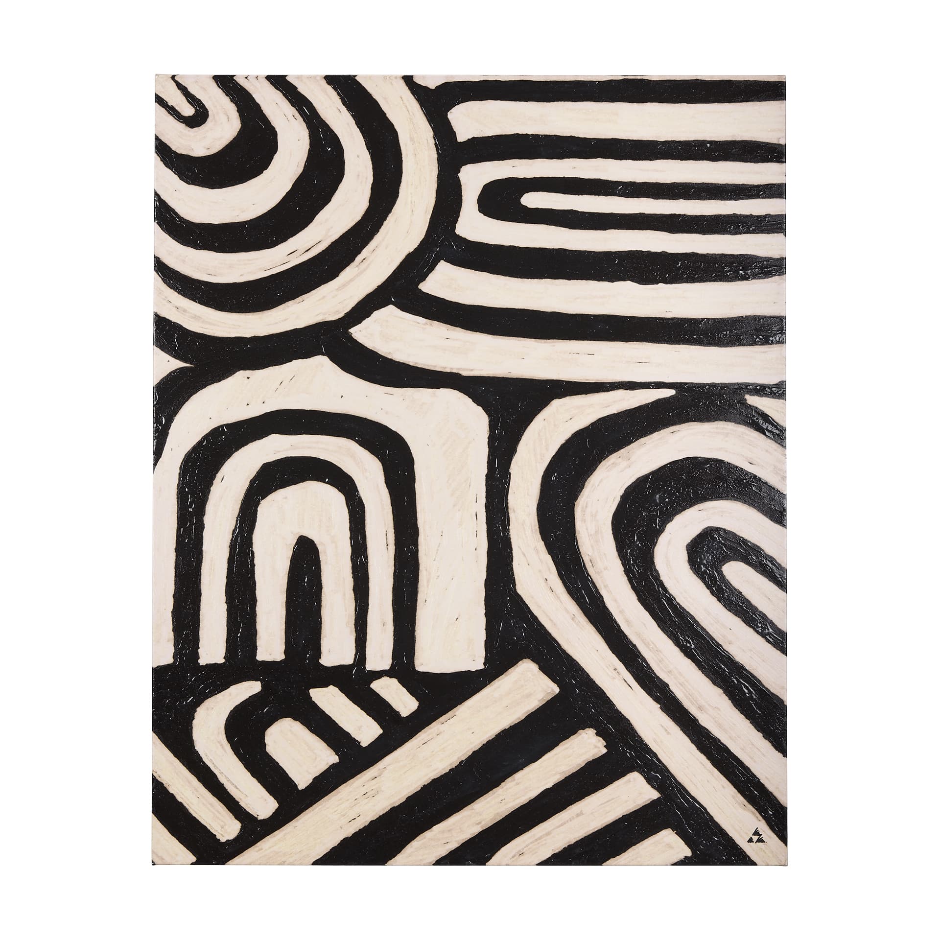 Clay Pattern II by Mercana Studio a Hand Embellished Textured Canvas — product photograph