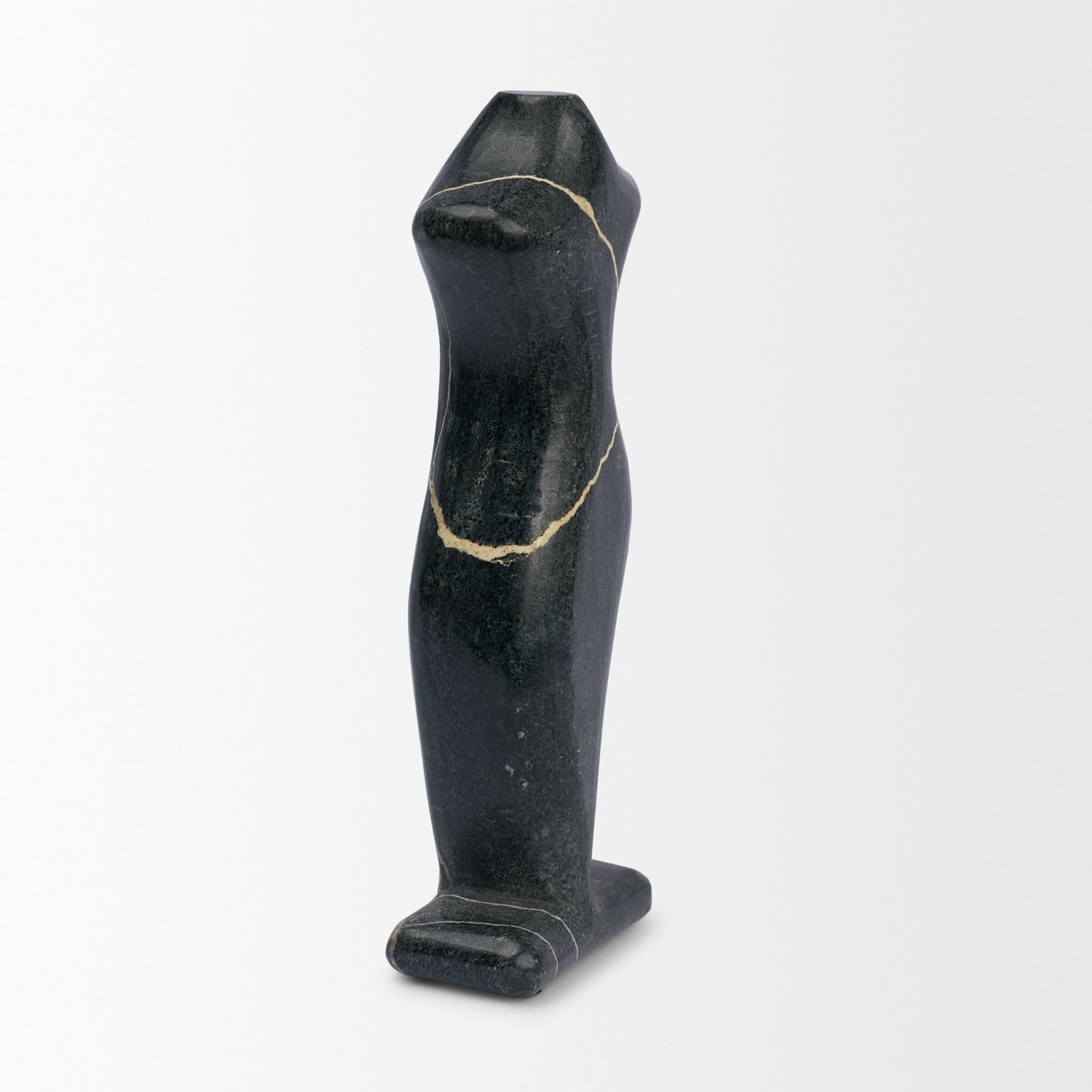 Contour Black Marble Silhouette Decorative Object — product photograph