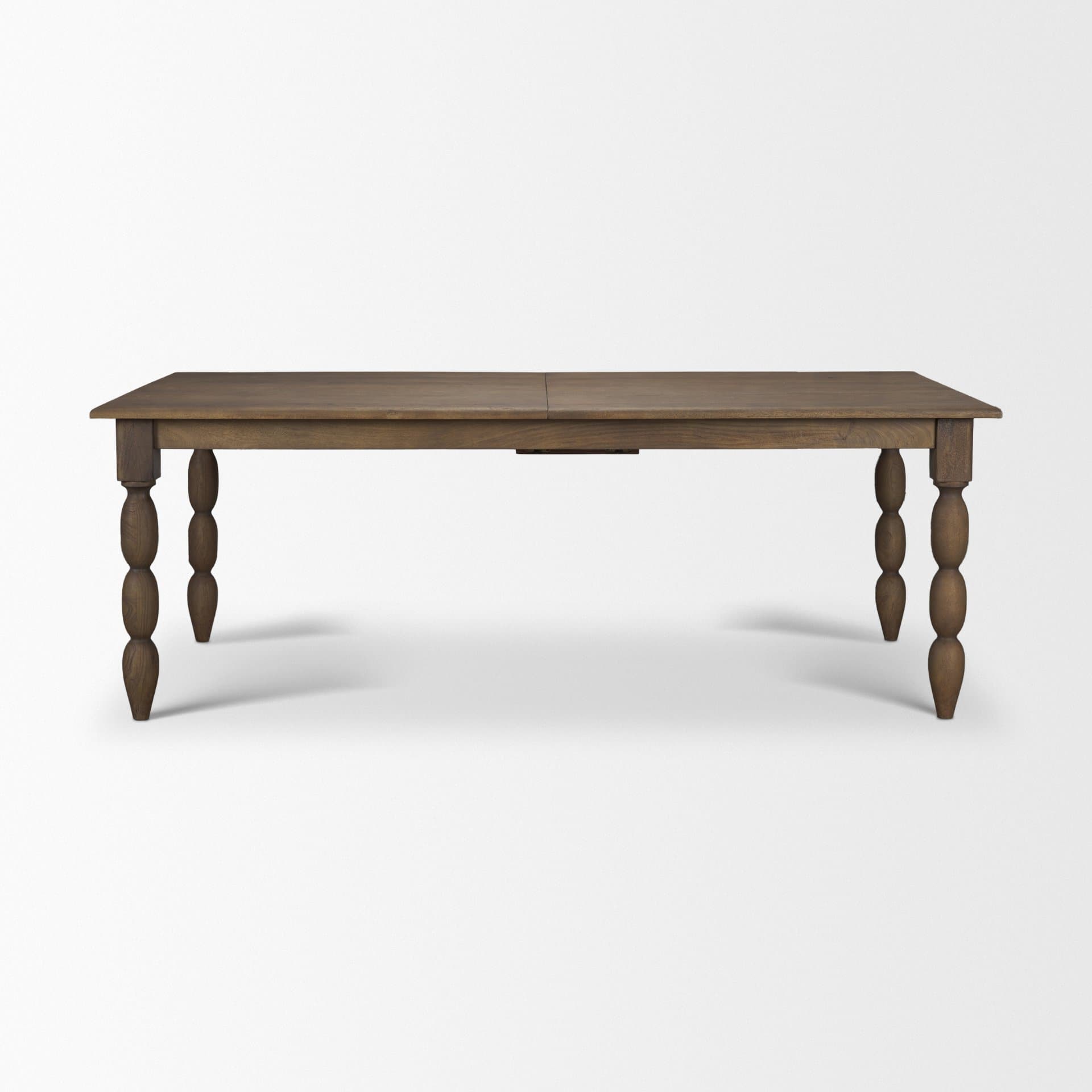 Angeline 96"L x 48"W Extendable Dining Table | Dark Brown Wood | Seats 8-10 — product photograph