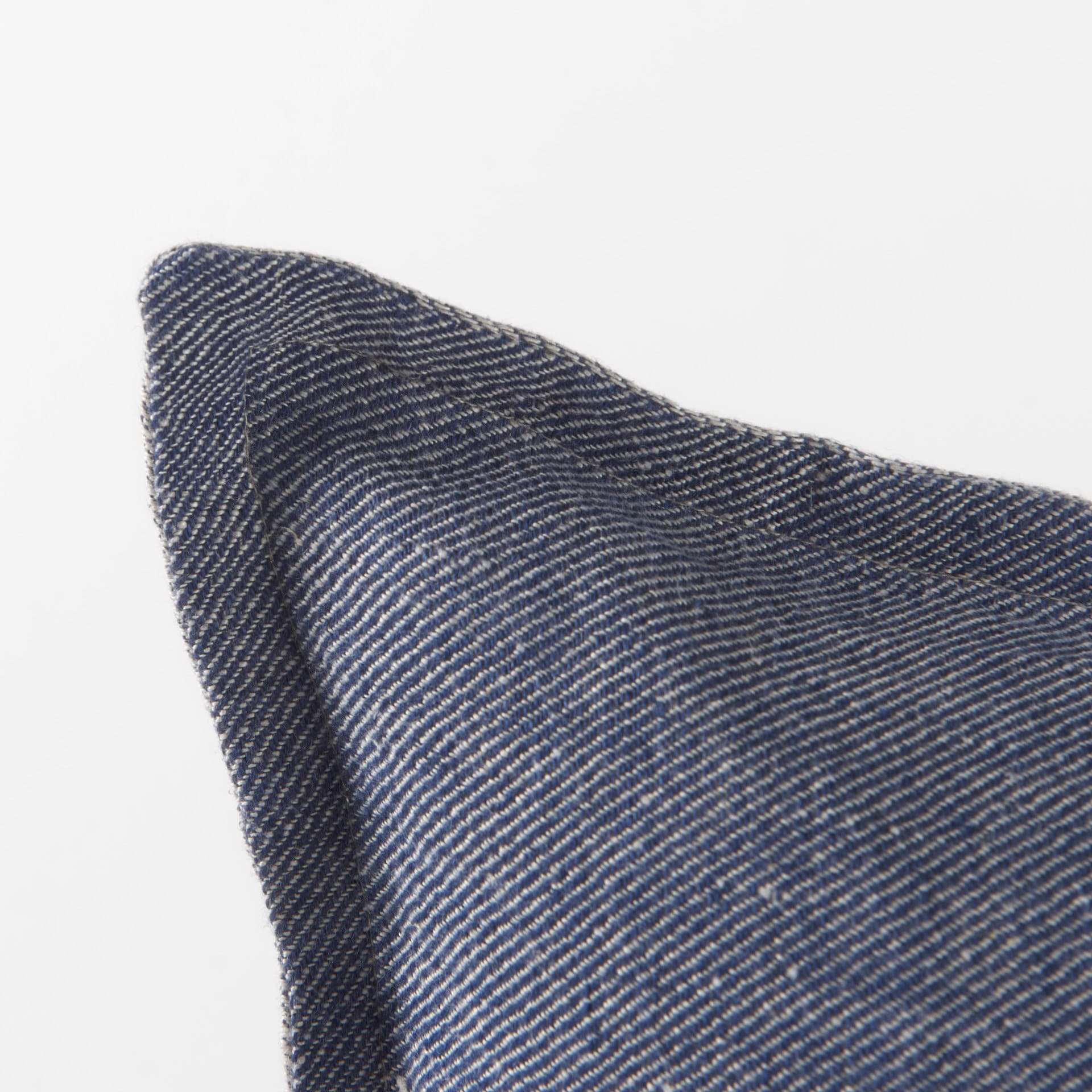 Aubrielle 14x26 Gray and Blue Fabric Color Blocked Pillow Cover — product photograph