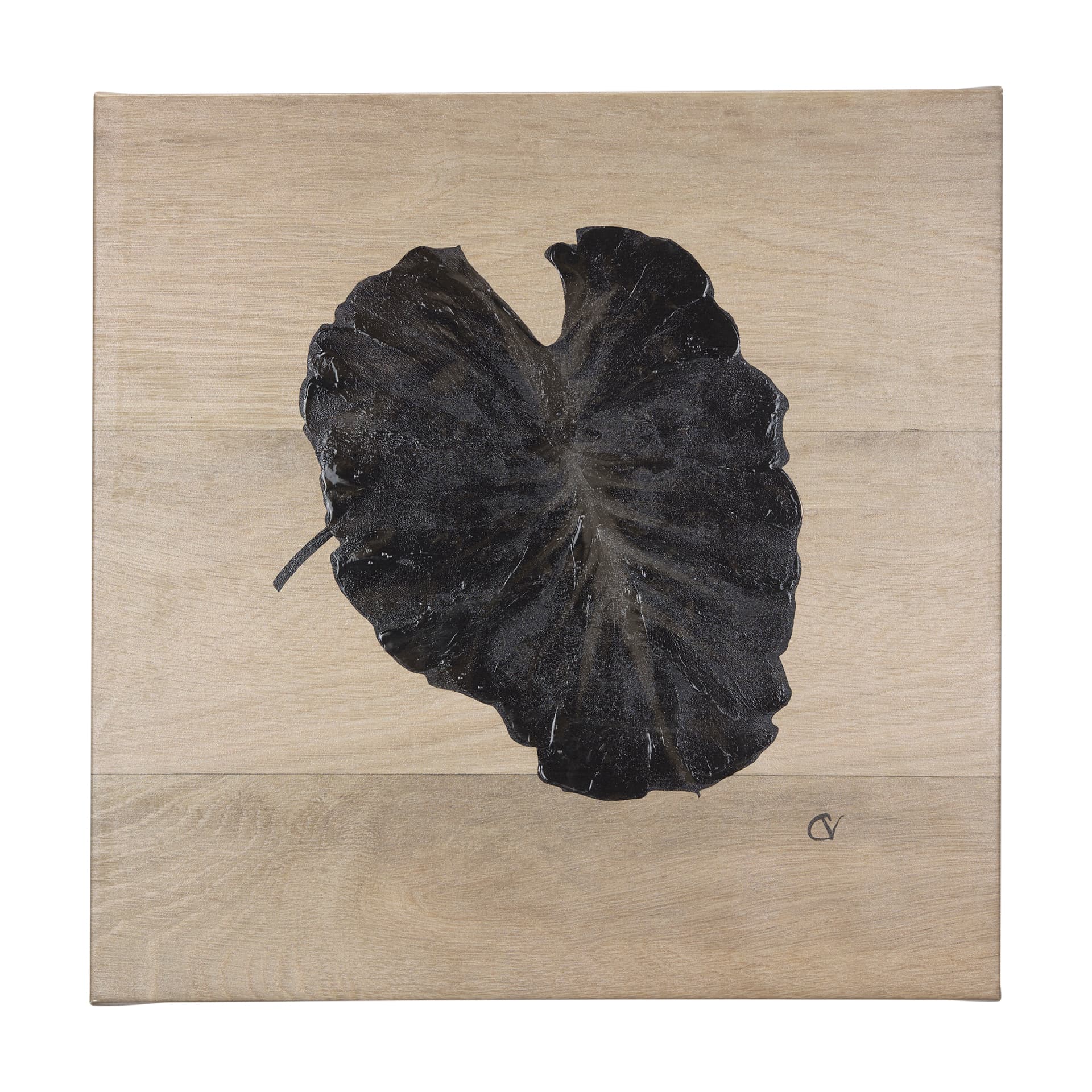 Tropical Leaf III by Mercana Studio a Hand Embellished Textured Canvas — product photograph