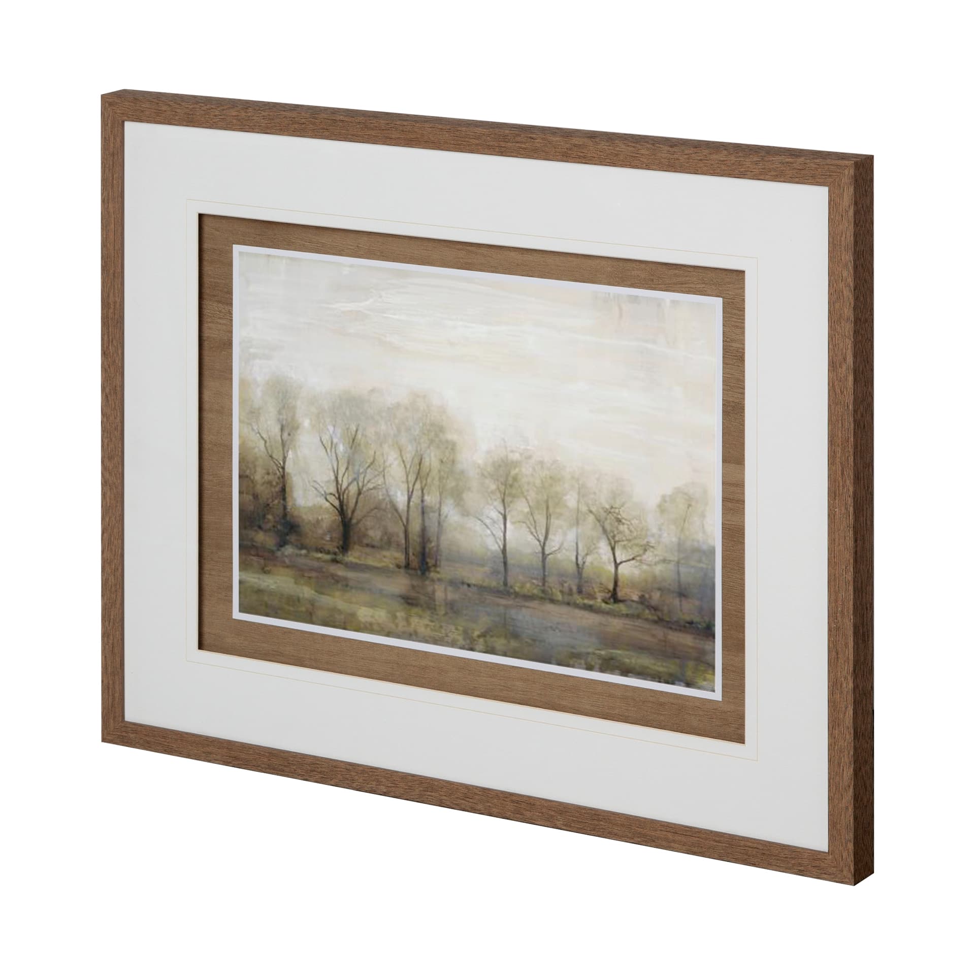 Dreams & Trees Landscape by Matina Theodosiou Hand Embellished Framed Art Print Matted under Glass — product photograph