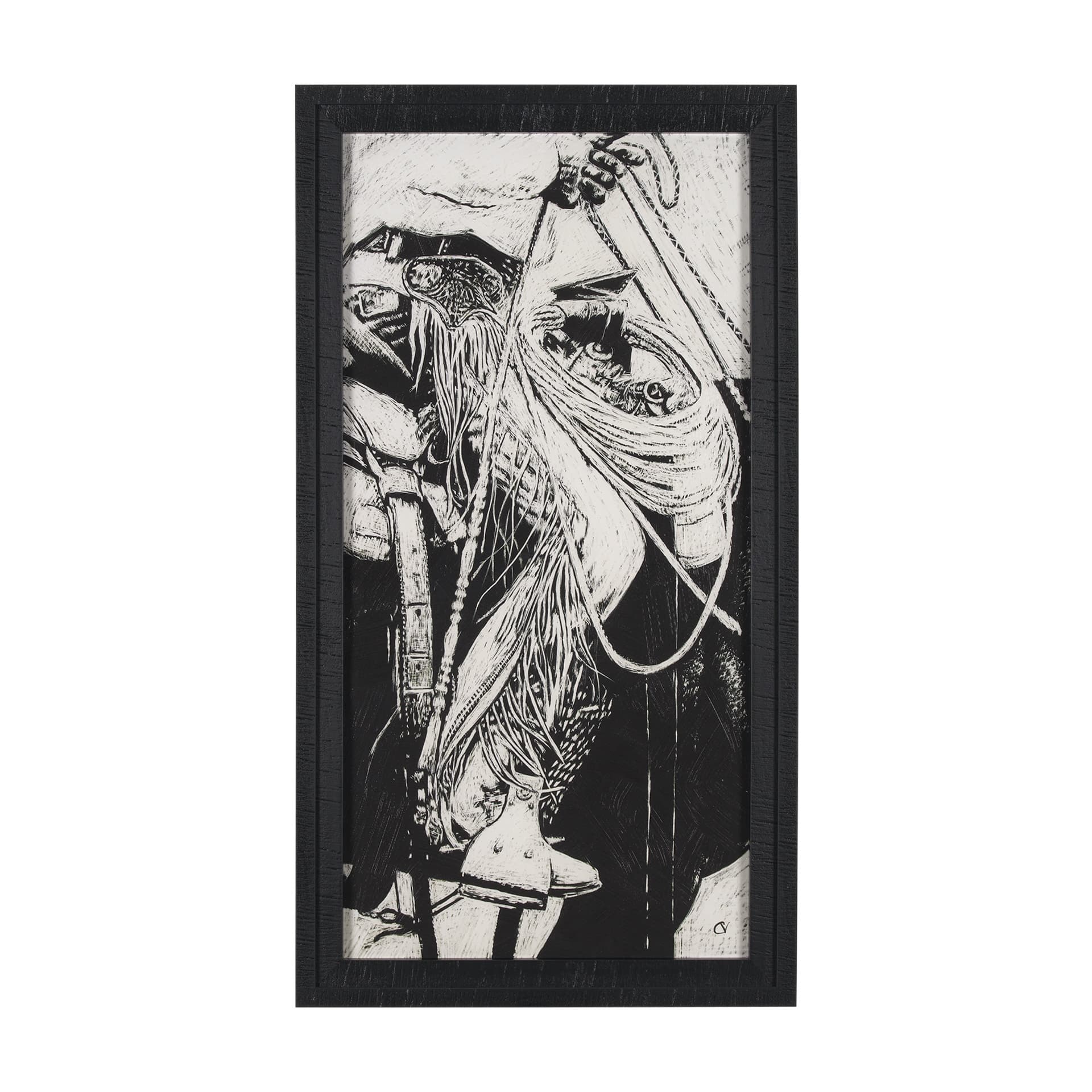Saddled Up I by Mercana Studio a Hand Embellished Framed Art Print — product photograph