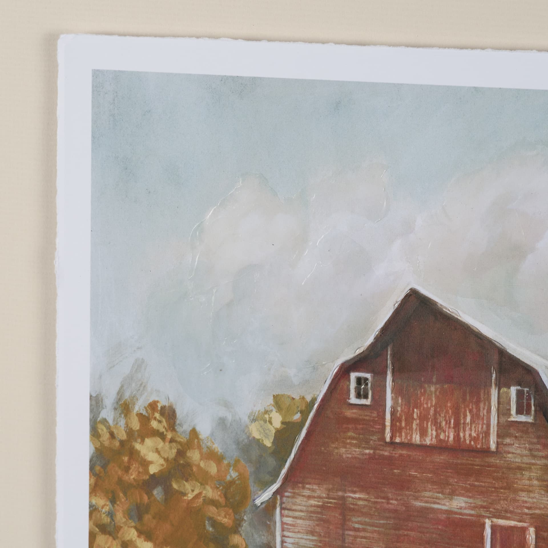 Day at the Farm II by Mercana Studio Hand Embelished Framed Artwork Matted under Glass — product photograph