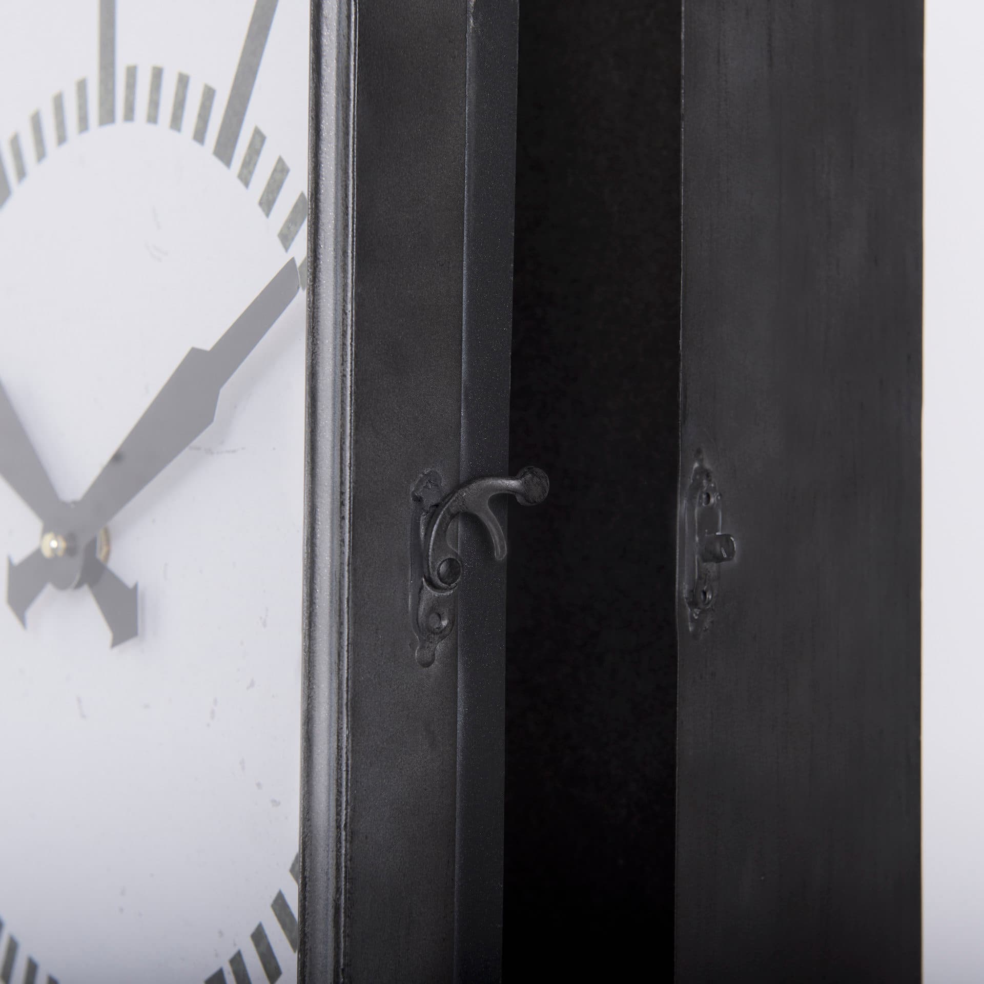 Hagar Rectangular Large Industrial Wall Clock — product photograph