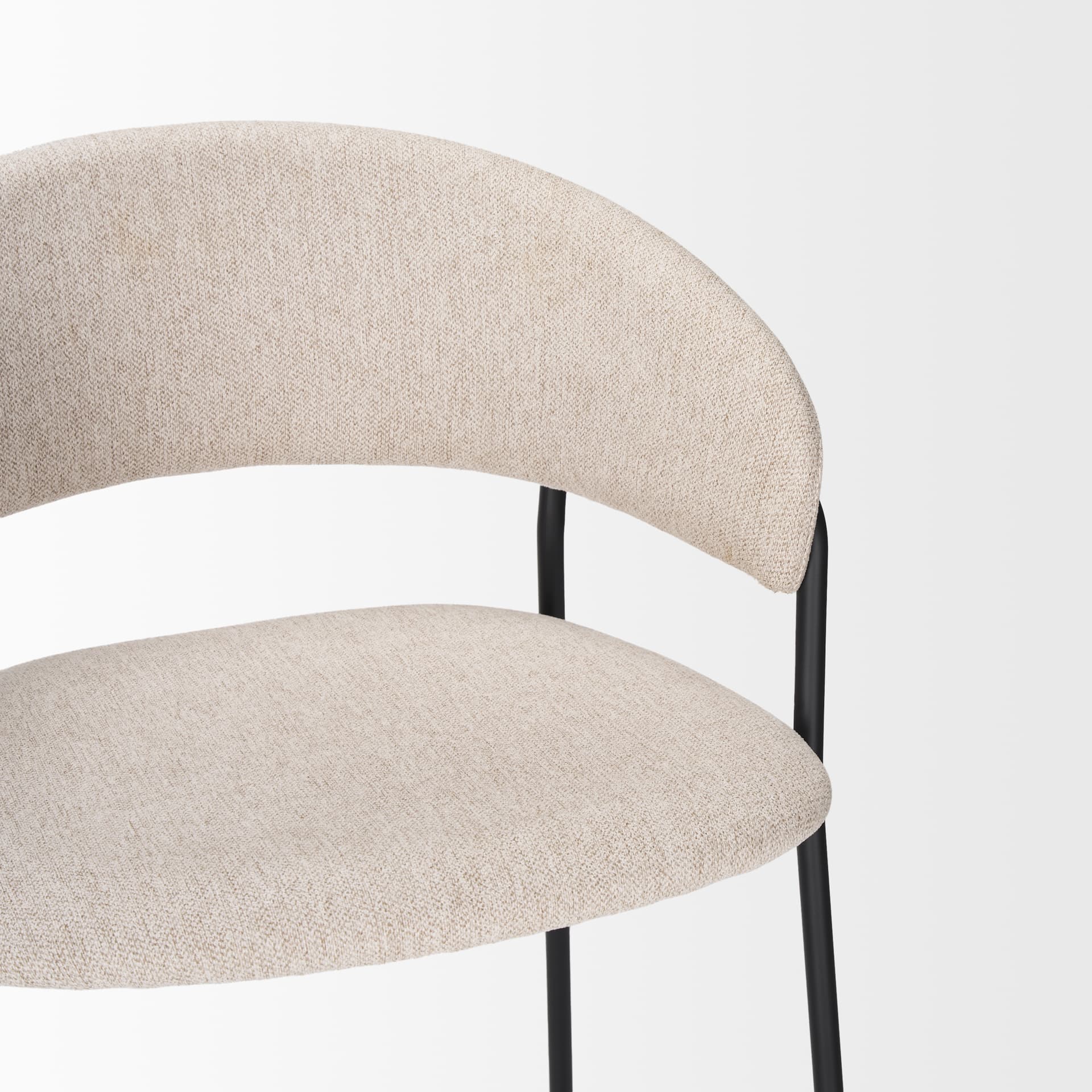 Carolyn Open Back 39.8in Seat Bar Stool | Oatmeal — product photograph