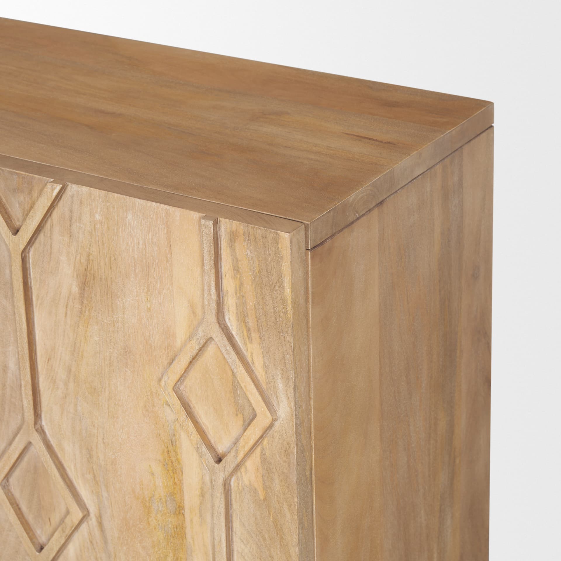 Heera Light Brown Diamond w/ Shelf Motif Sideboard — product photograph