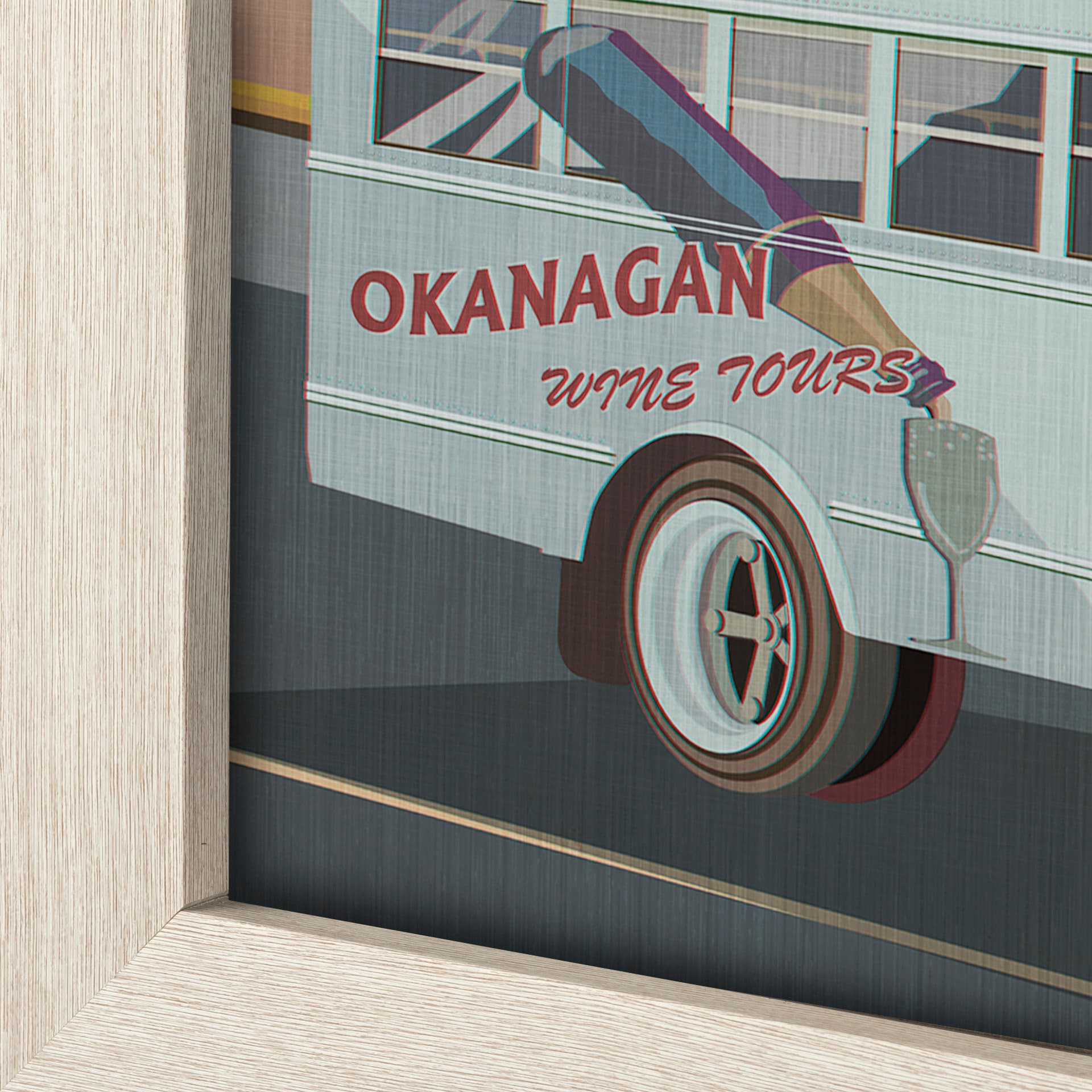 Kelowna Go Canada (L) by Mercana Studio a Hand Embellished Framed Art Decograph Print — product photograph