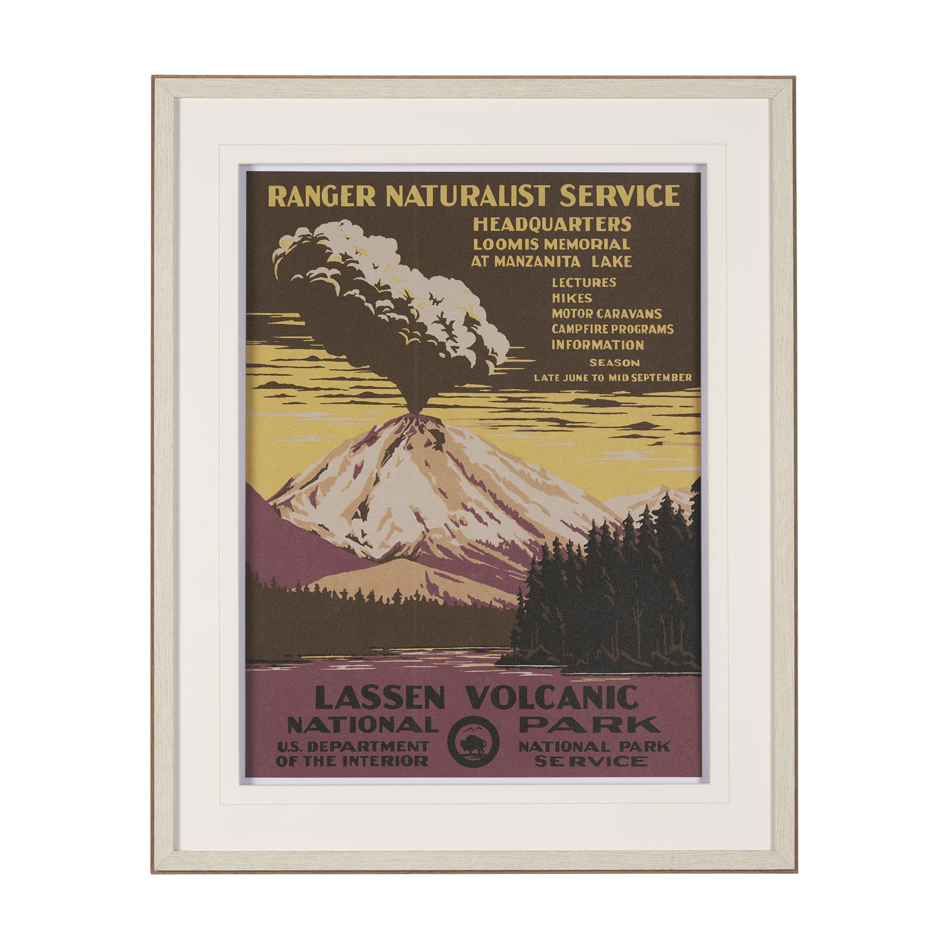 Lassen Volcanic National Park by The Vinatage Collection a Framed Art Print Matted under Glass — product photograph