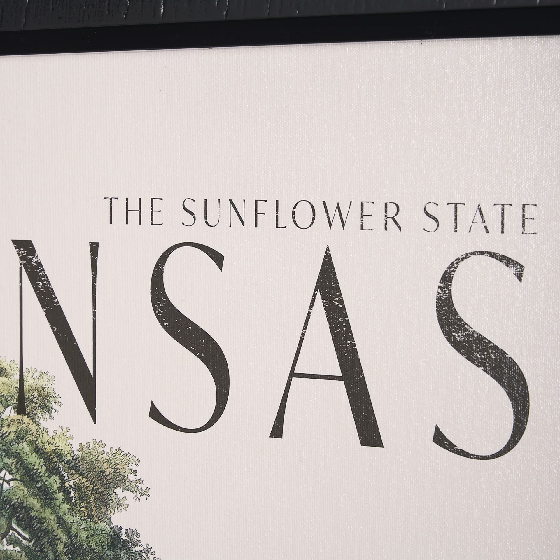Travel Guide - Kansas by Vintage Collection a Hand Embellished Textured Framed Art Print — product photograph