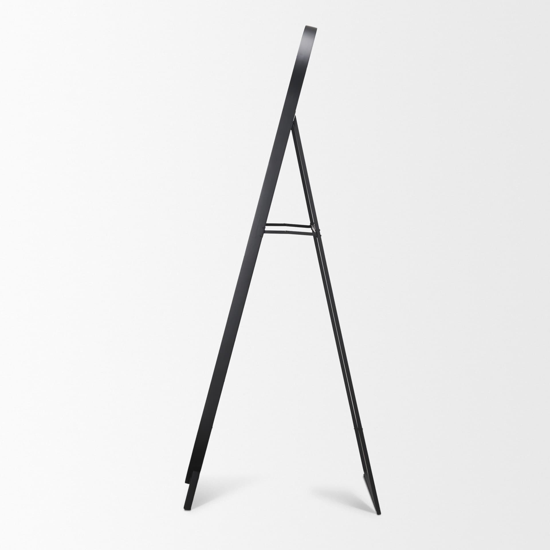 Tillie Oblong Matte Black Metal Standing Floor Mirror — product photograph