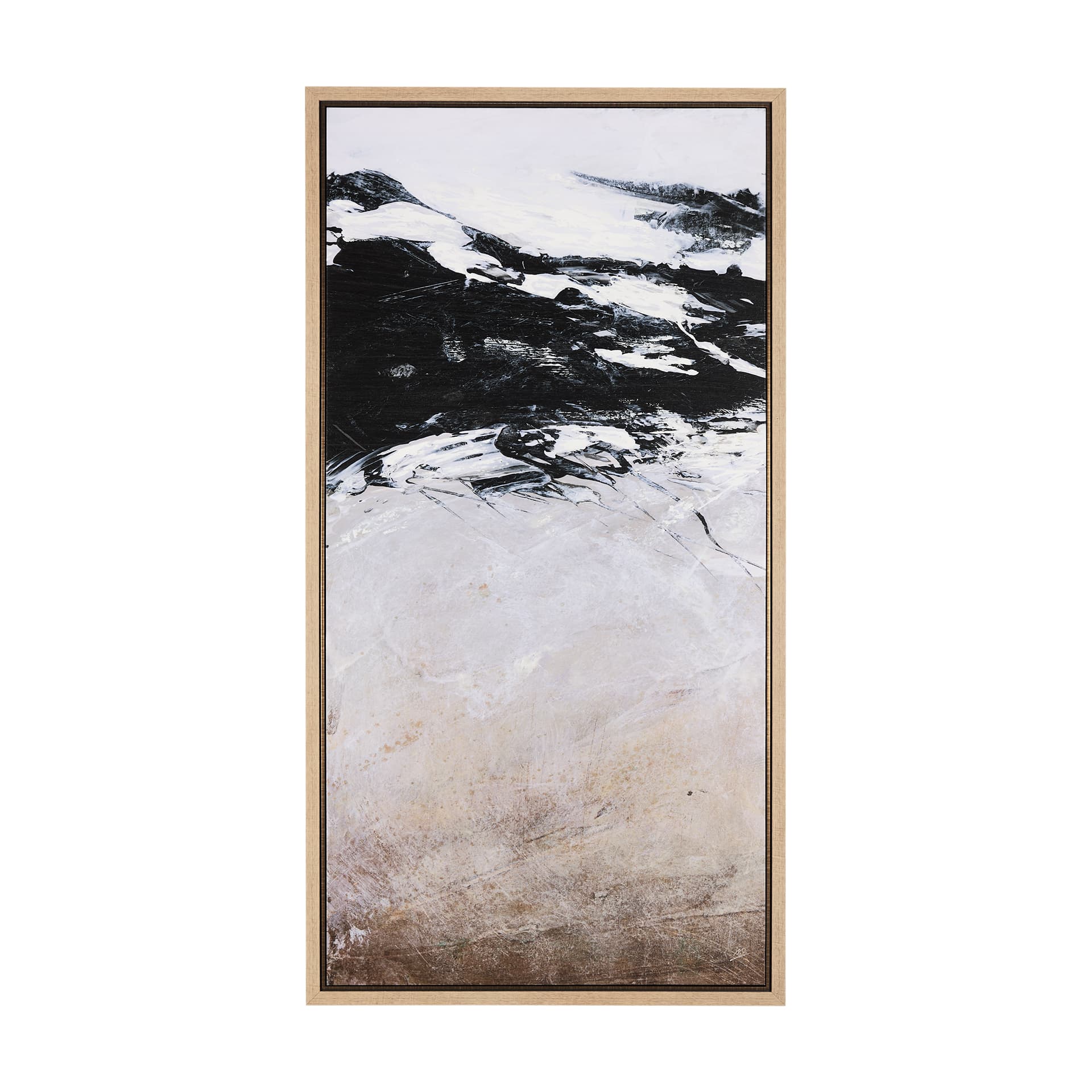 Black Strokes I by Mercana Studio a Hand Embellished Textured Framed Canvas — product photograph