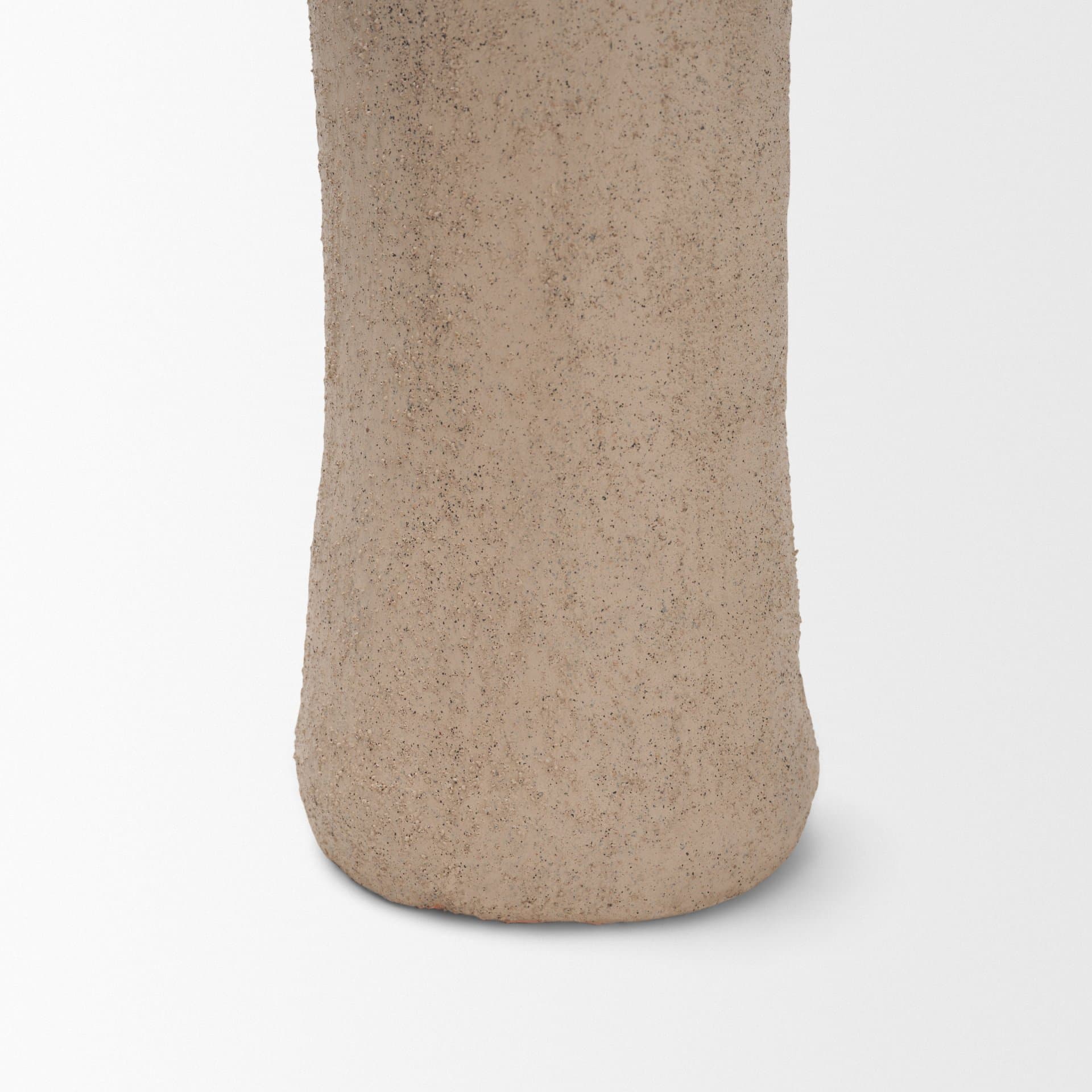 Runa Small Taupe Ceramic Rustic Decorative Bottle — product photograph