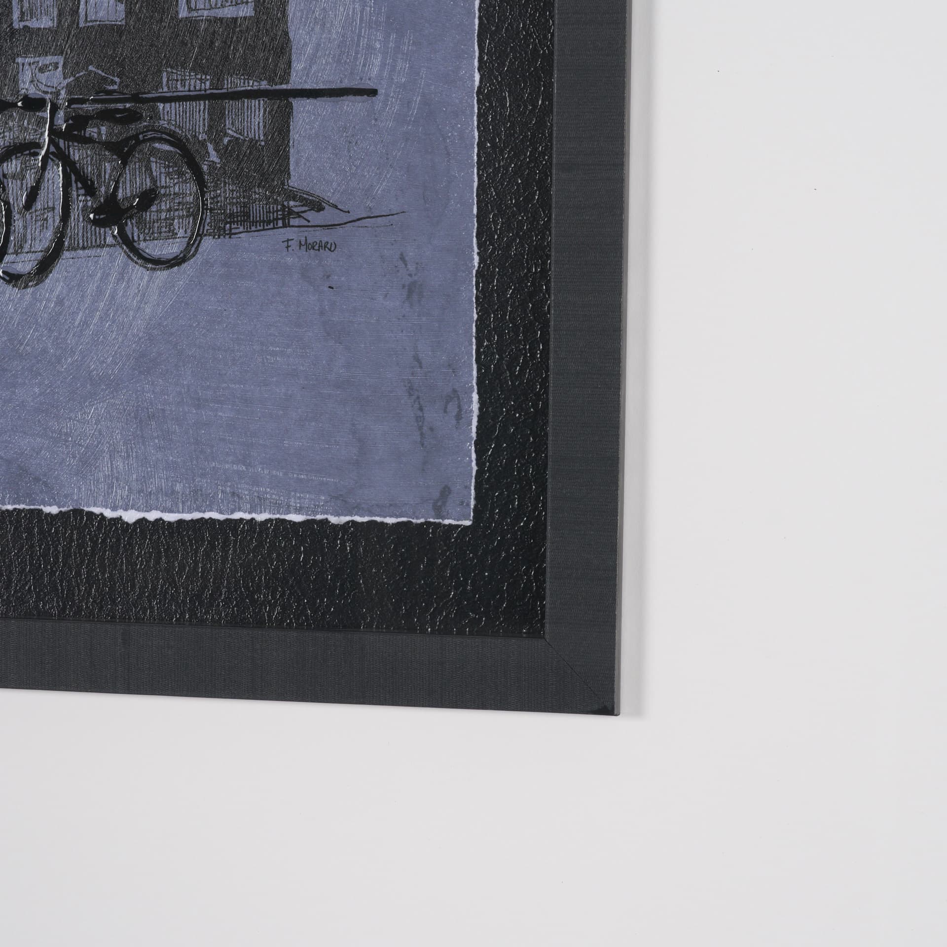 City of Canals I by Mercana Studio Hand Embelished Textured Framed Artwork Matted under Glass — product photograph