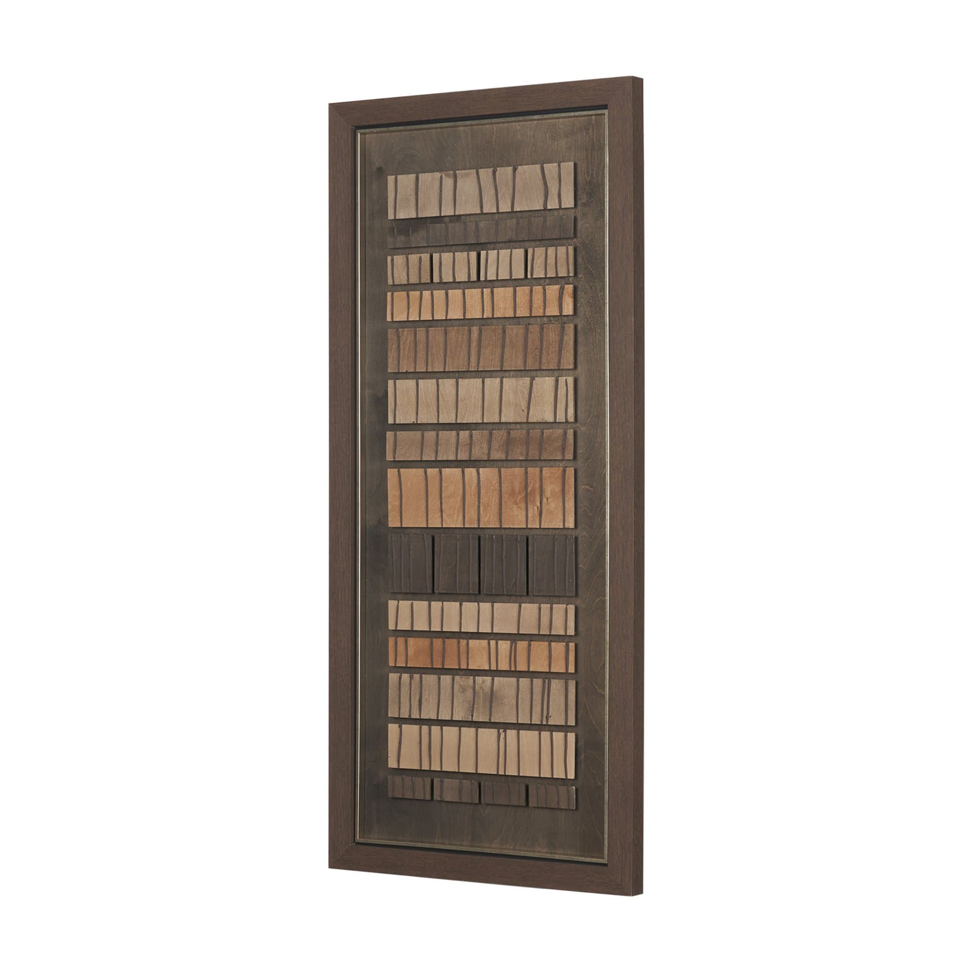 Timber Mosaic IV by Mercana Studio Handmade Original Framed Artwork Matted — product photograph