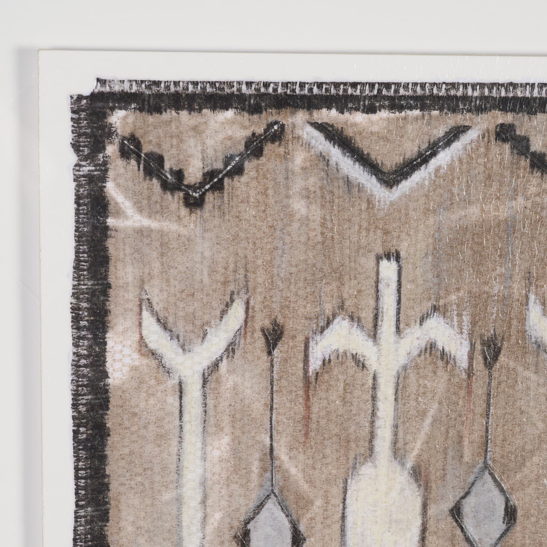Vintage Rug by Chad Warren a Hand Embellished Framed Print under Glass — product photograph