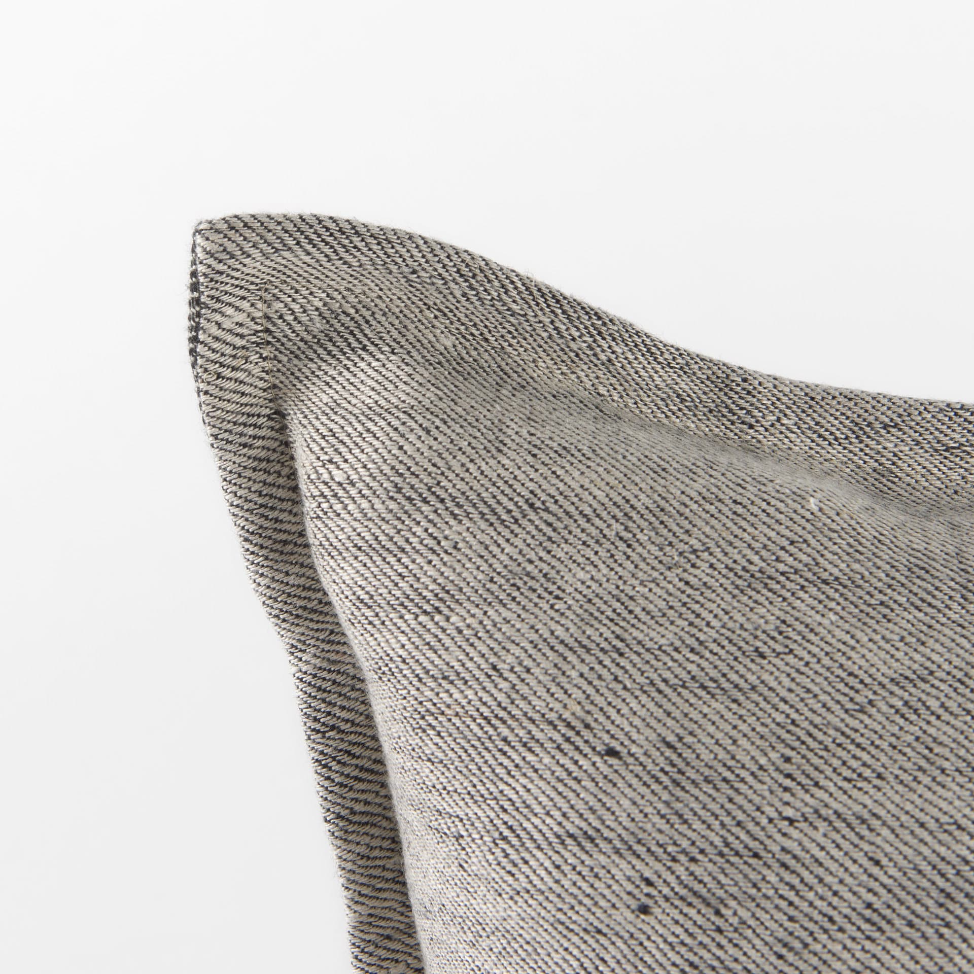 Zadie 14x26 Light Gray and Dark Gray Fabric Color Blocked Pillow Cover — product photograph