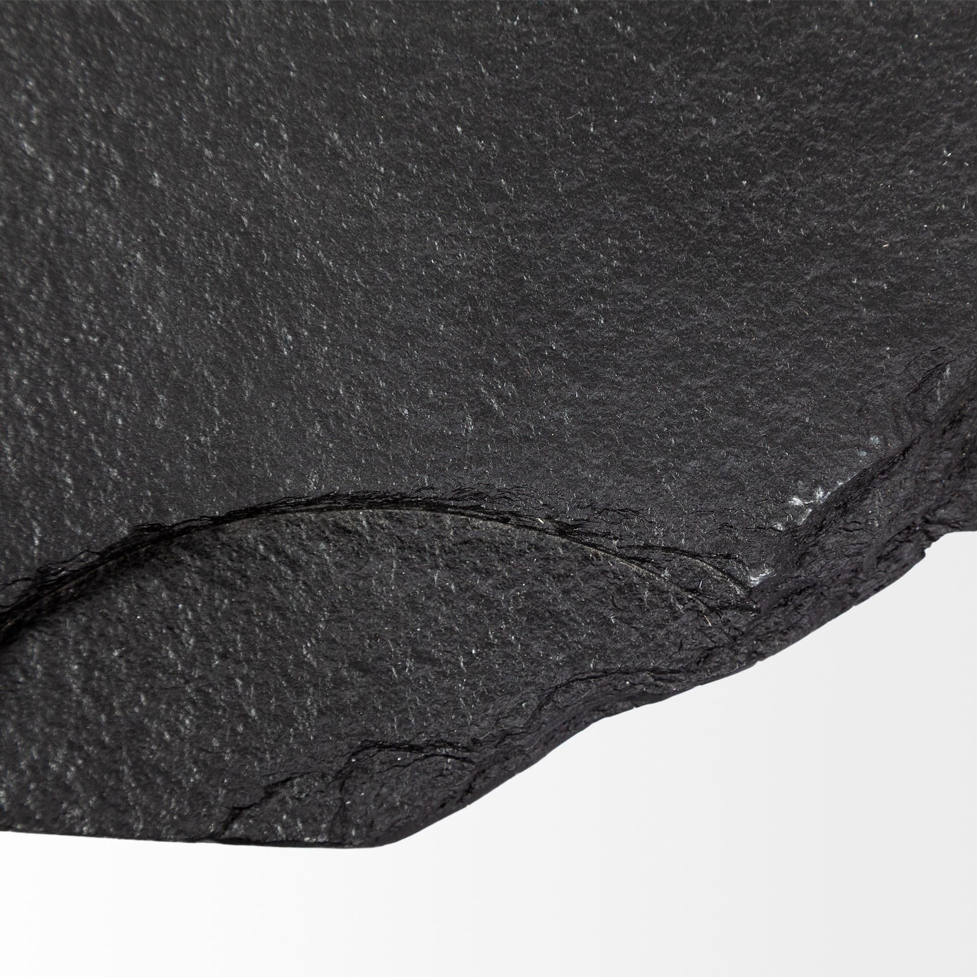 Pinera 37"x33" Black Slate With Iron Base Coffee Table — product photograph