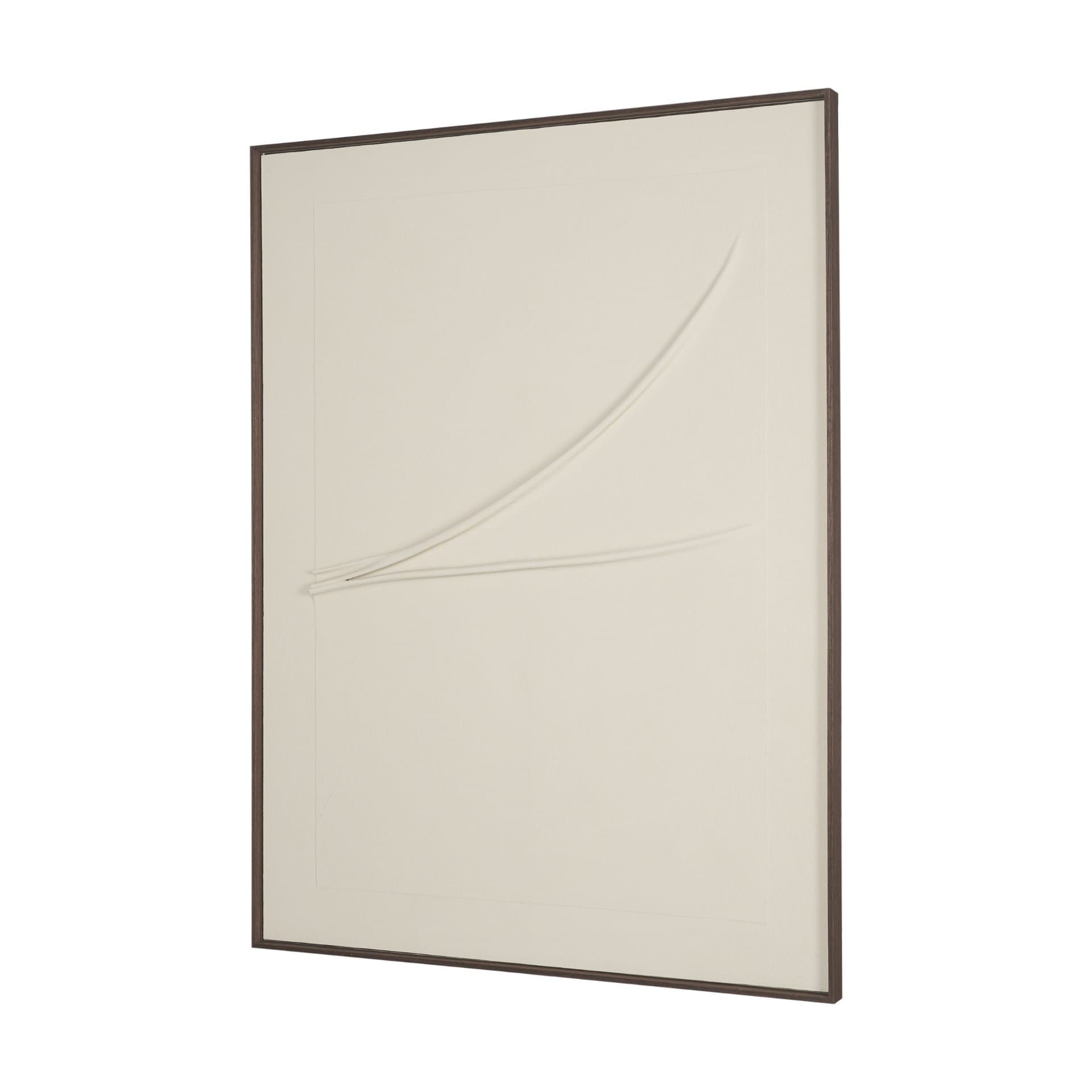 Drape II Cream Fabric Dimensional Framed Art — product photograph