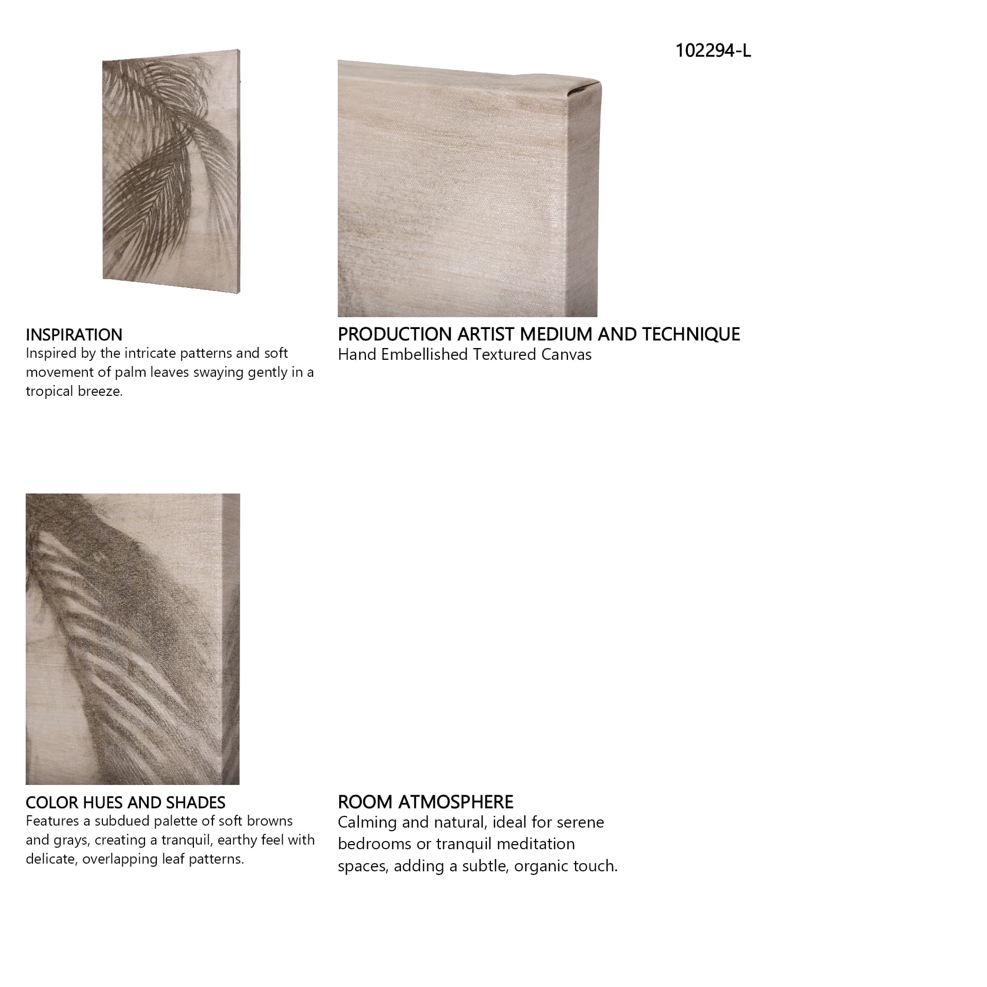 Shadows on wood I by Mercana Studio a Hand Embellished Textured Canvas — in a styled room