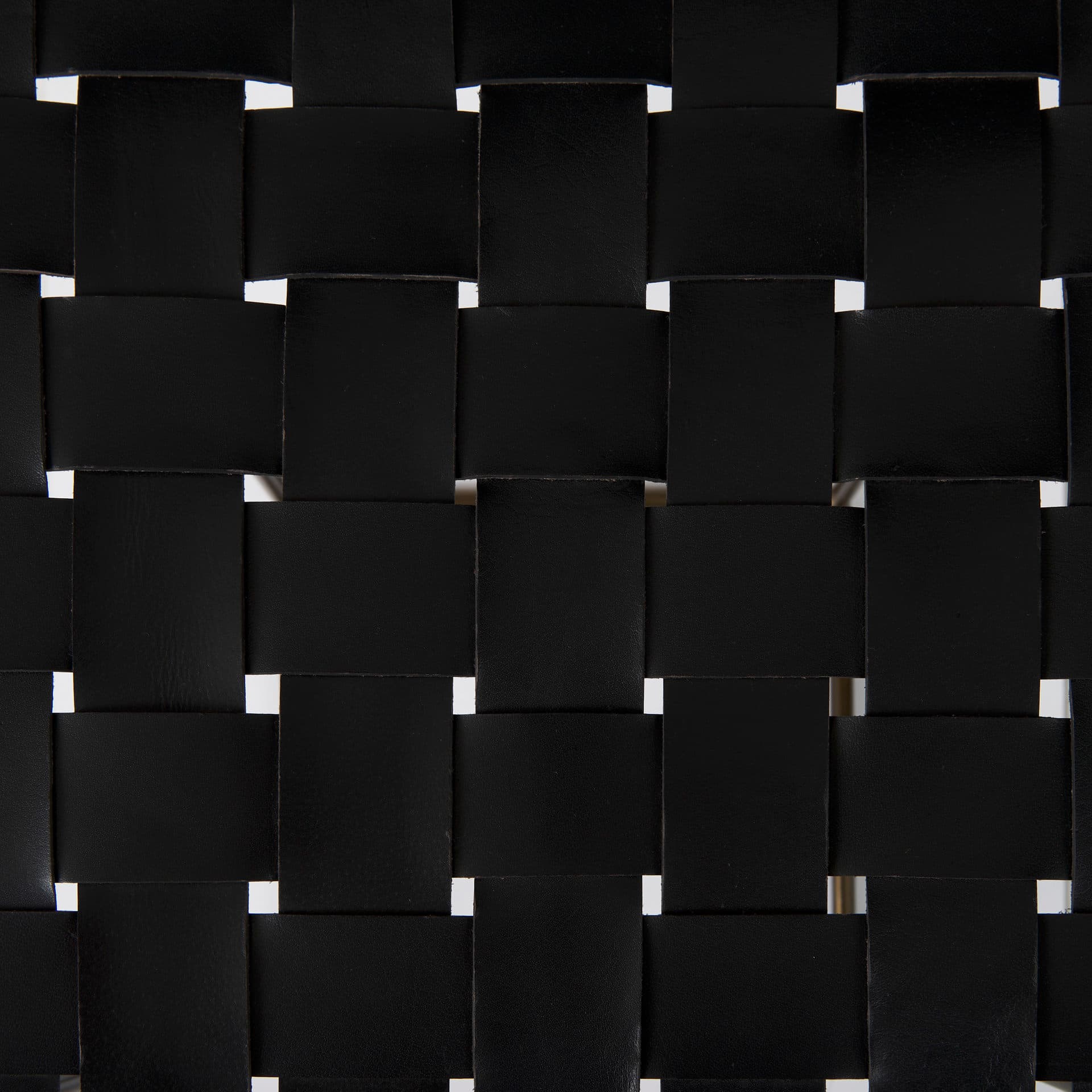 Clarissa Backless 30.25in Seat Bar Stool | Black Leather w/ Gold Metal — product photograph
