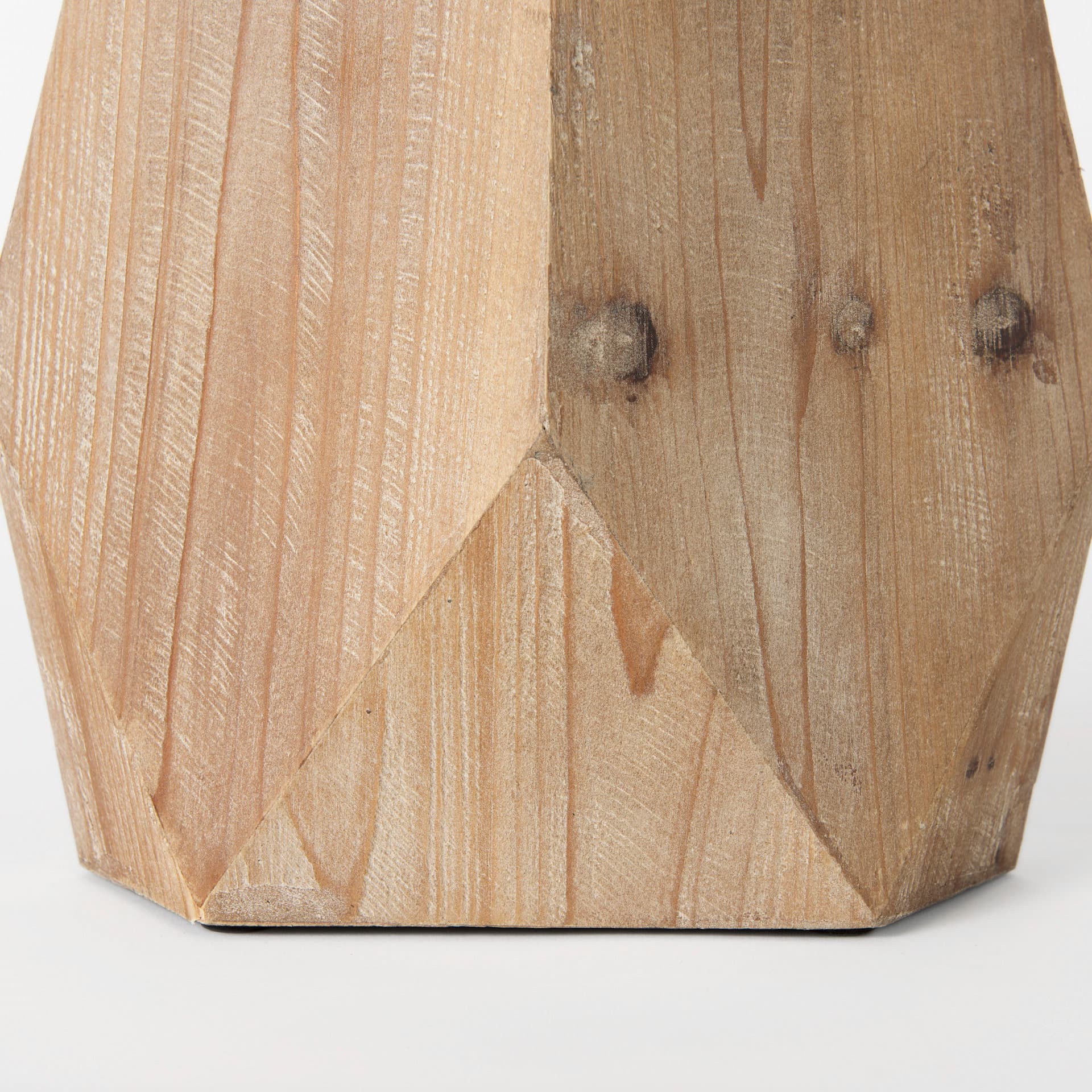 Allen III Tall Natural Wooden Base Oval Vase — product photograph