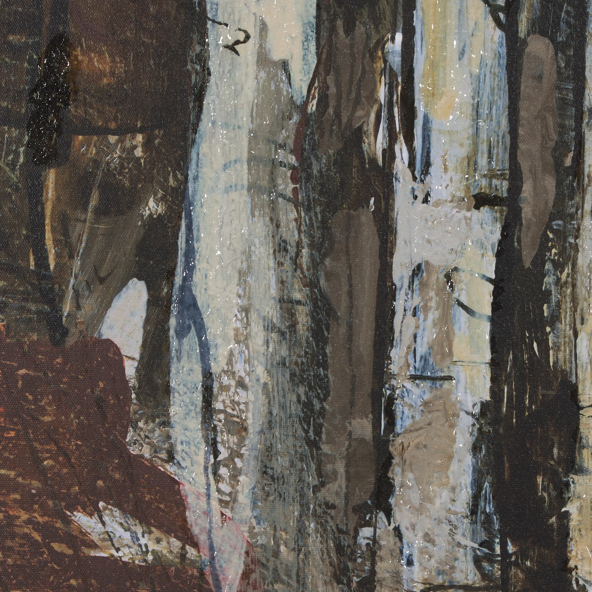 Forest View VI by Mercana Studio a Hand Embelished Textured Framed Art Print — product photograph