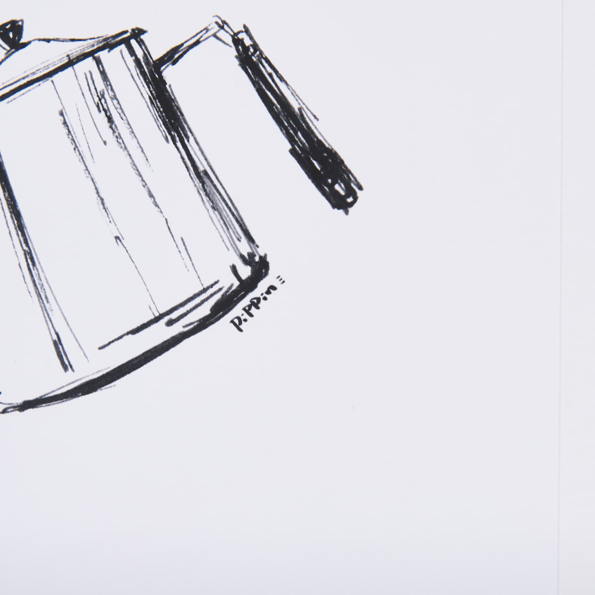 Gooseneck Kettle by Simeng a Framed Art Print Matted under Glass — product photograph