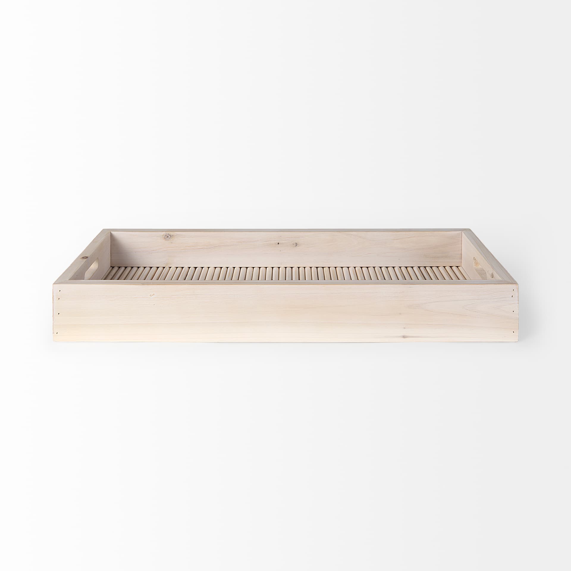 Horatio 28L x 12W Natural Wood Rectangular Serving Tray — product photograph