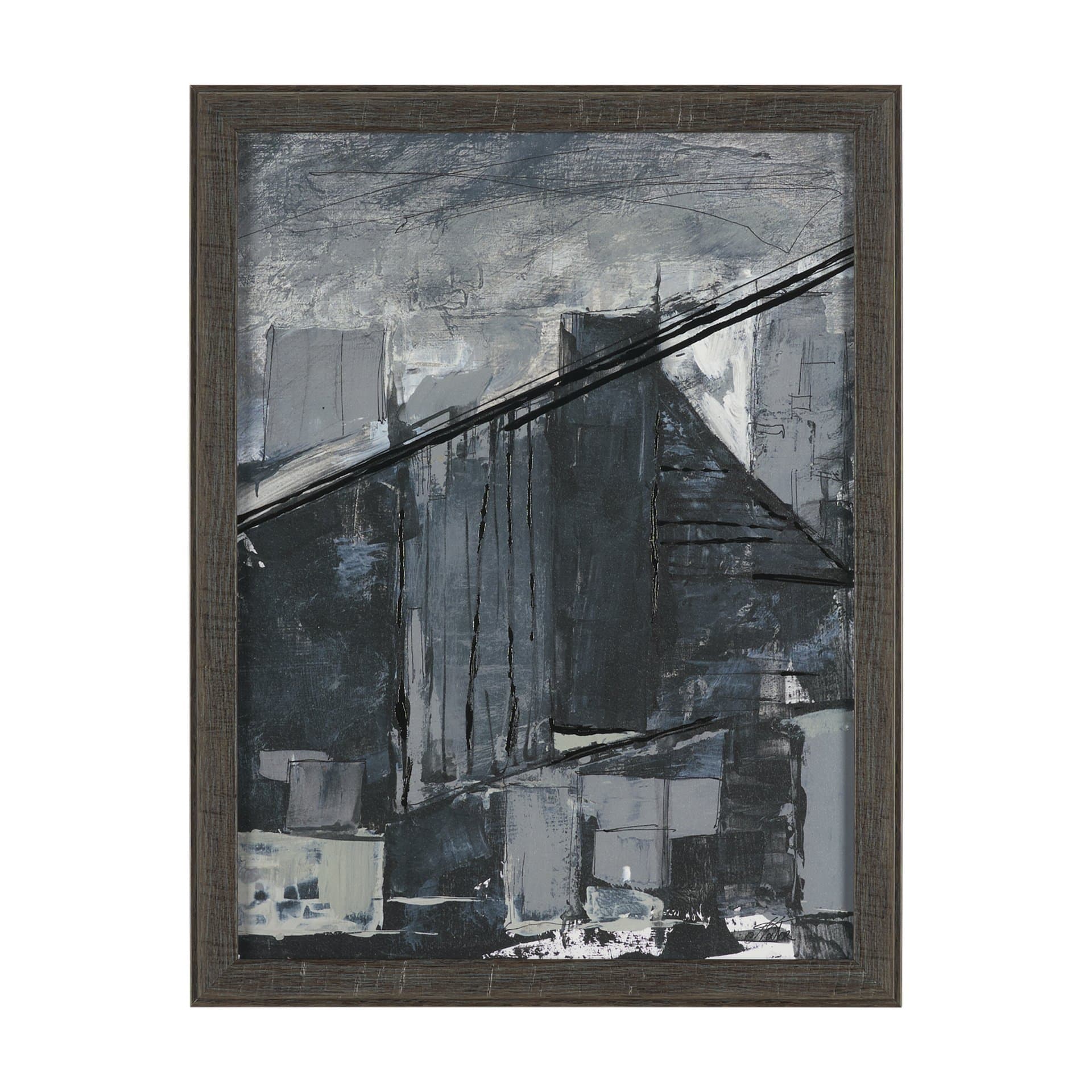 Community 1A by Mercana Studio Hand-Embellished Textured Framed Artwork Matted — product photograph