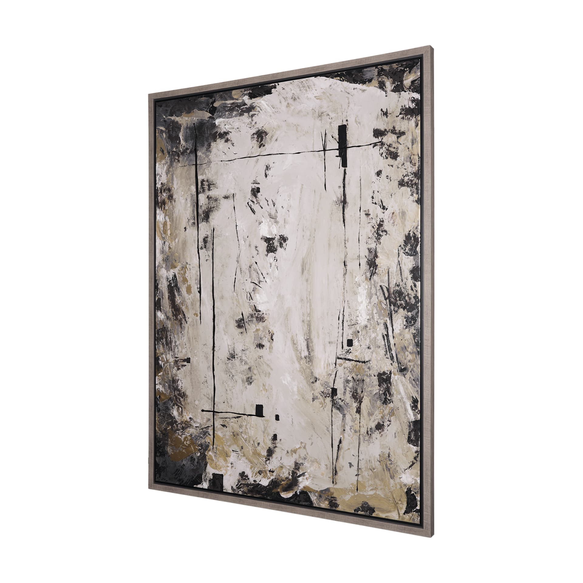 Clay I by Mercana Studio a Hand Embellished Textured Framed Canvas — product photograph
