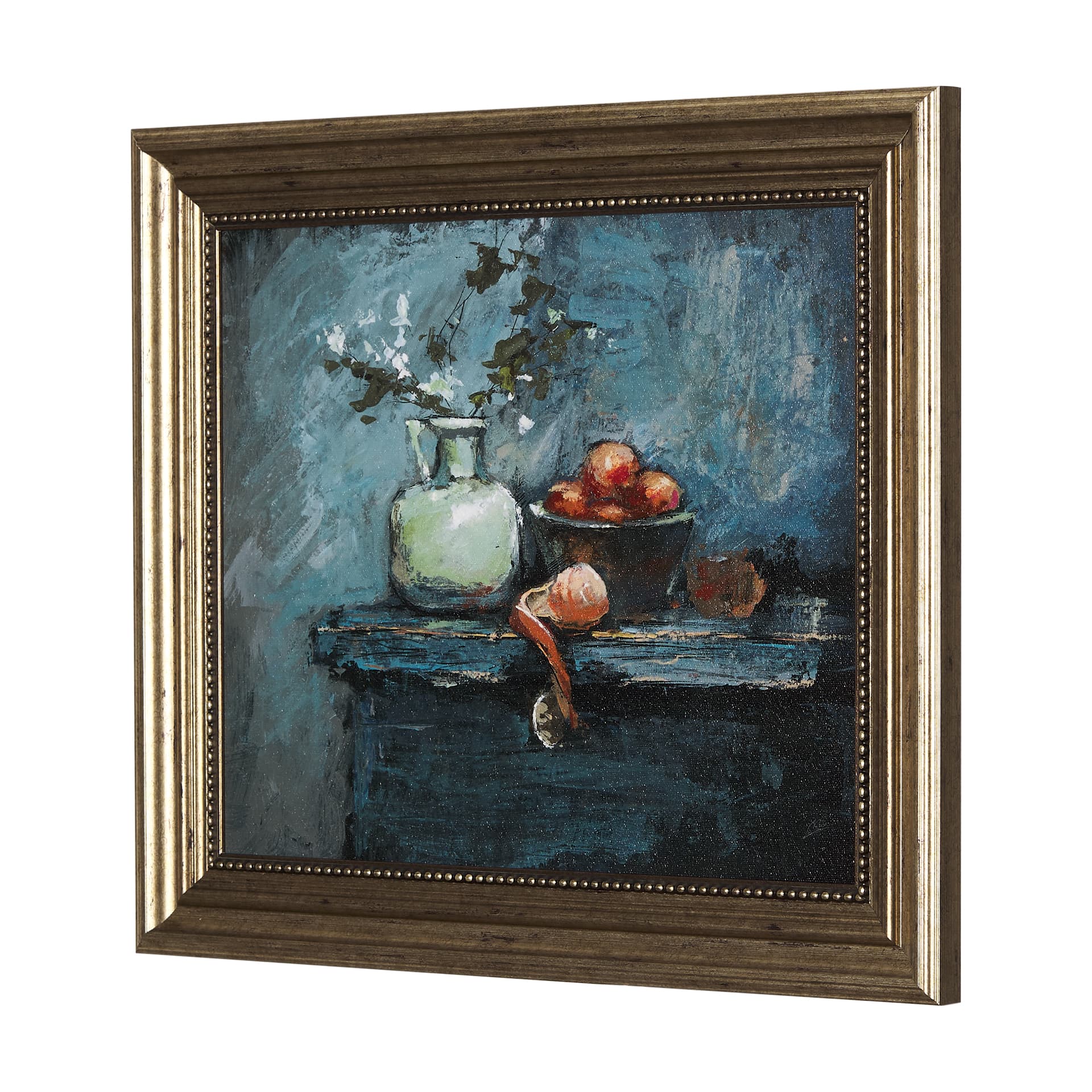 Still Life with Tangerine by Mercana Studio a Hand Embellished Textured Framed Art Print — product photograph